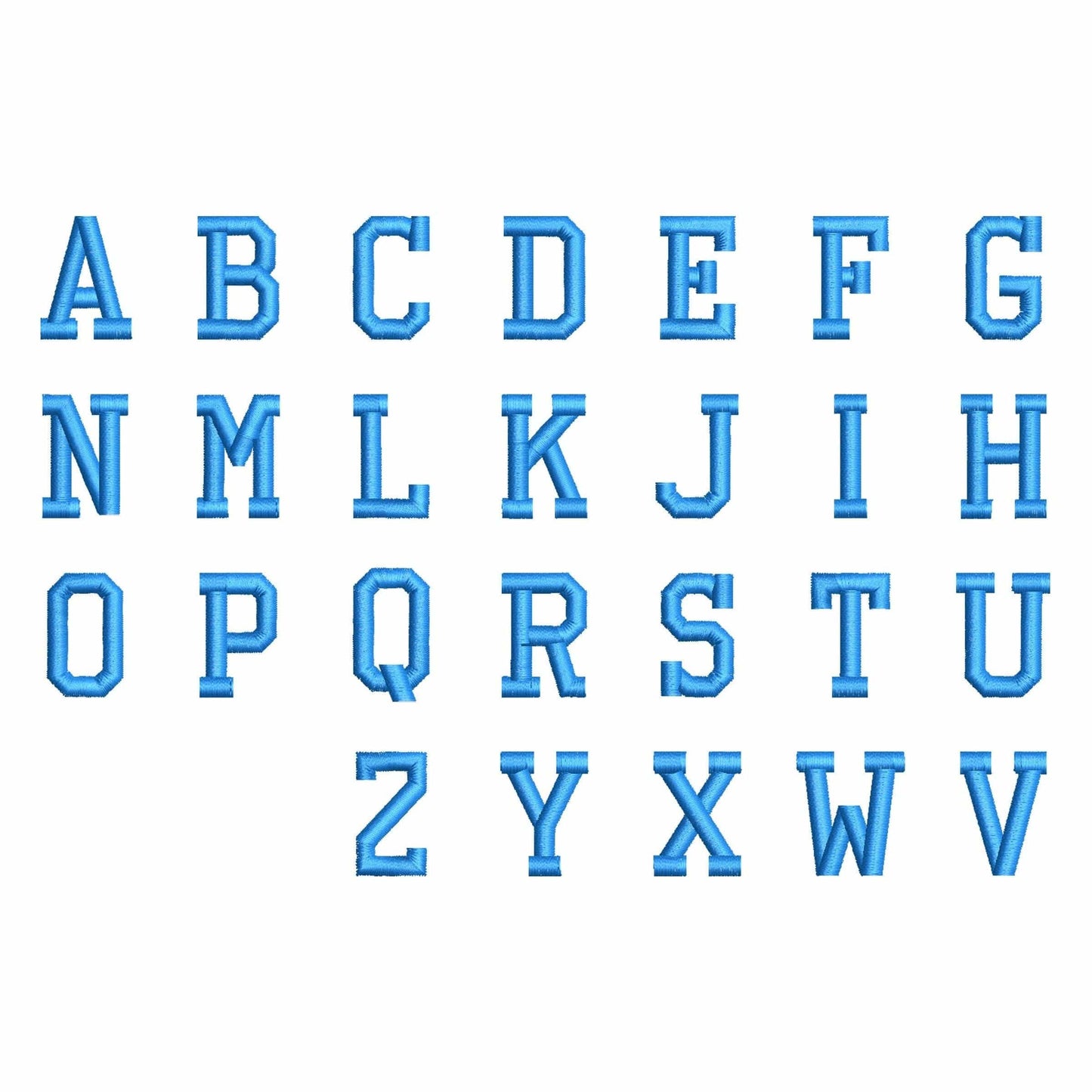 Olympic - Block Mini Embroidery font