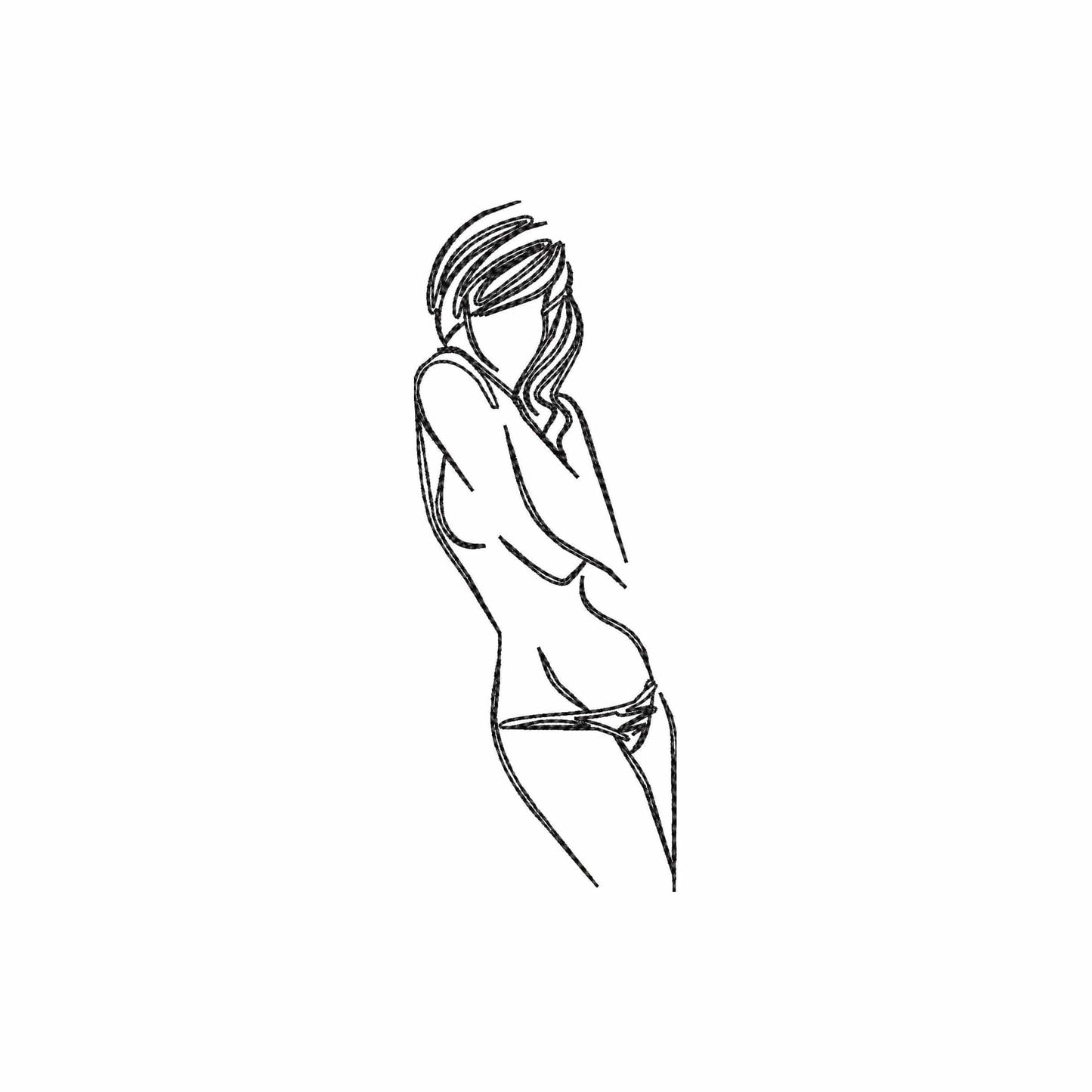Naked Woman - Embroidery design