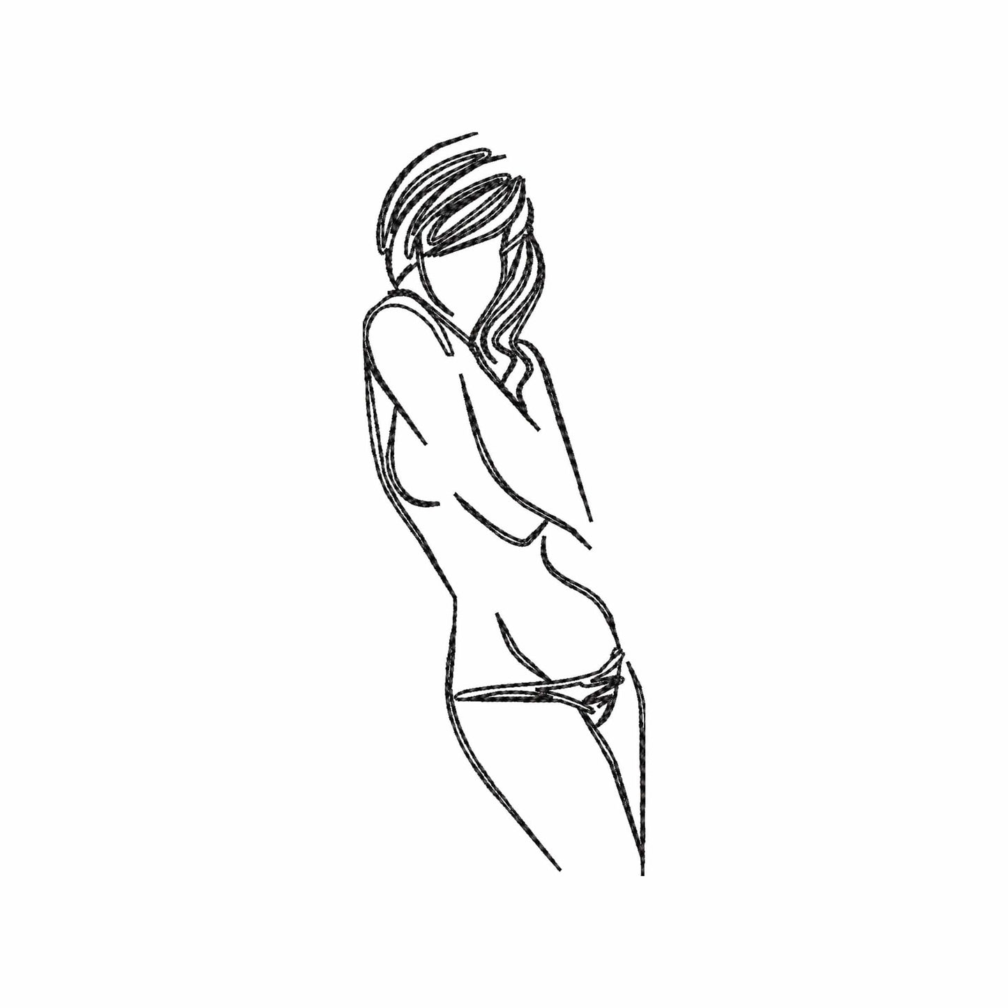 Naked Woman - Embroidery design