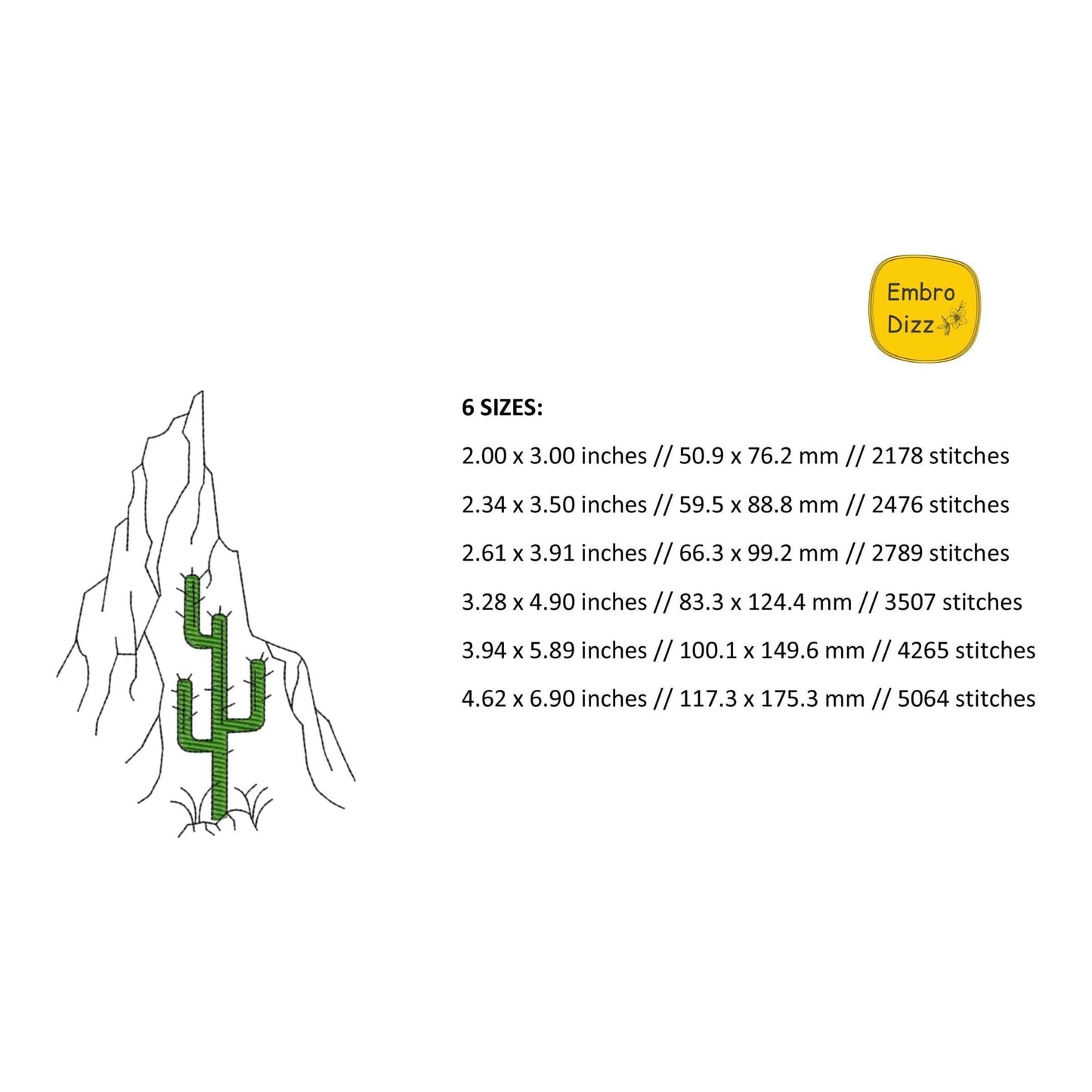 Cactus - Embroidery design