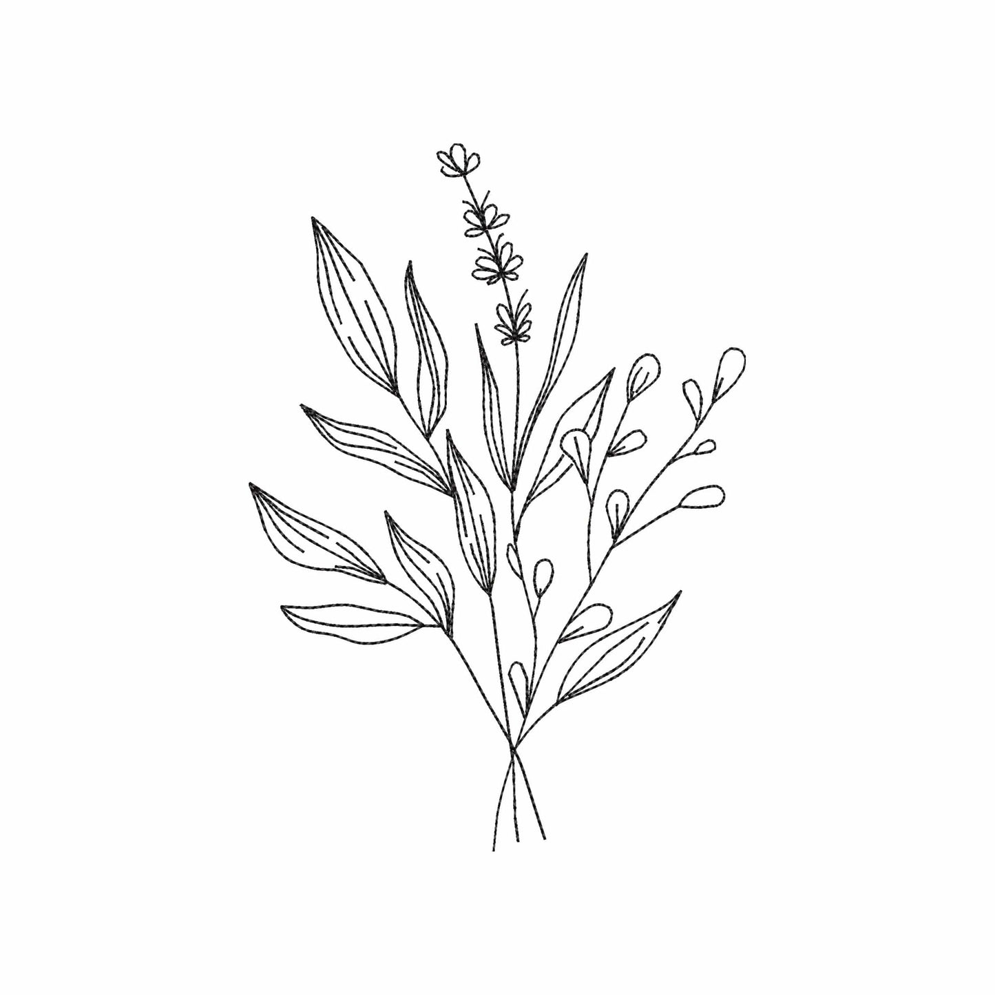 Floral bouquet - Embroidery design