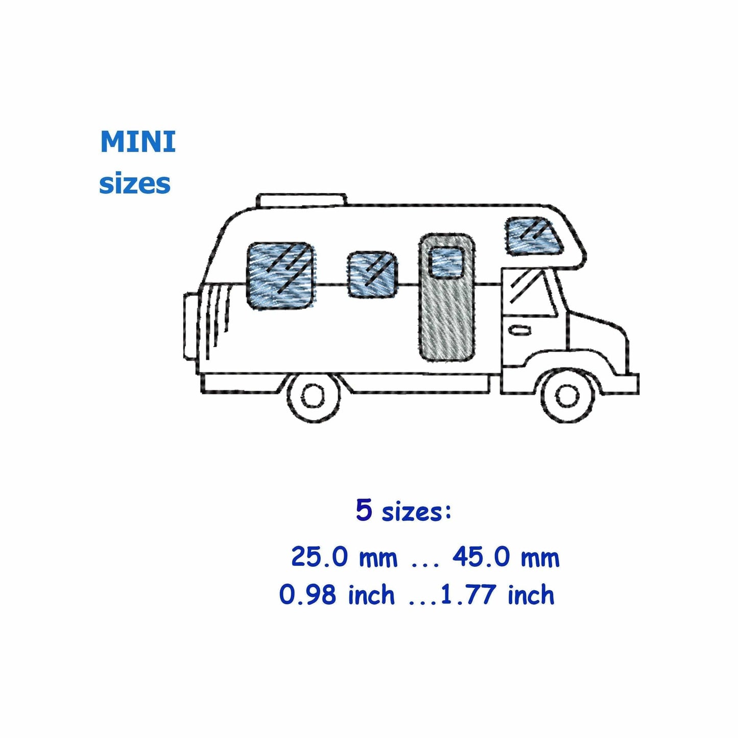Camper Mini - Embroidery design
