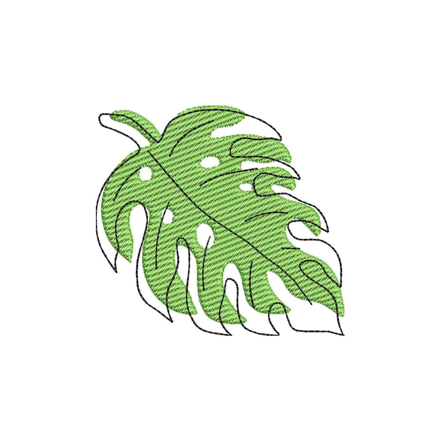 Tropical leaf - Embroidery design