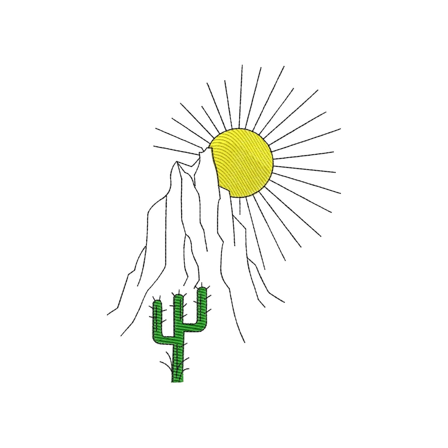 Mountain Sun - Embroidery design