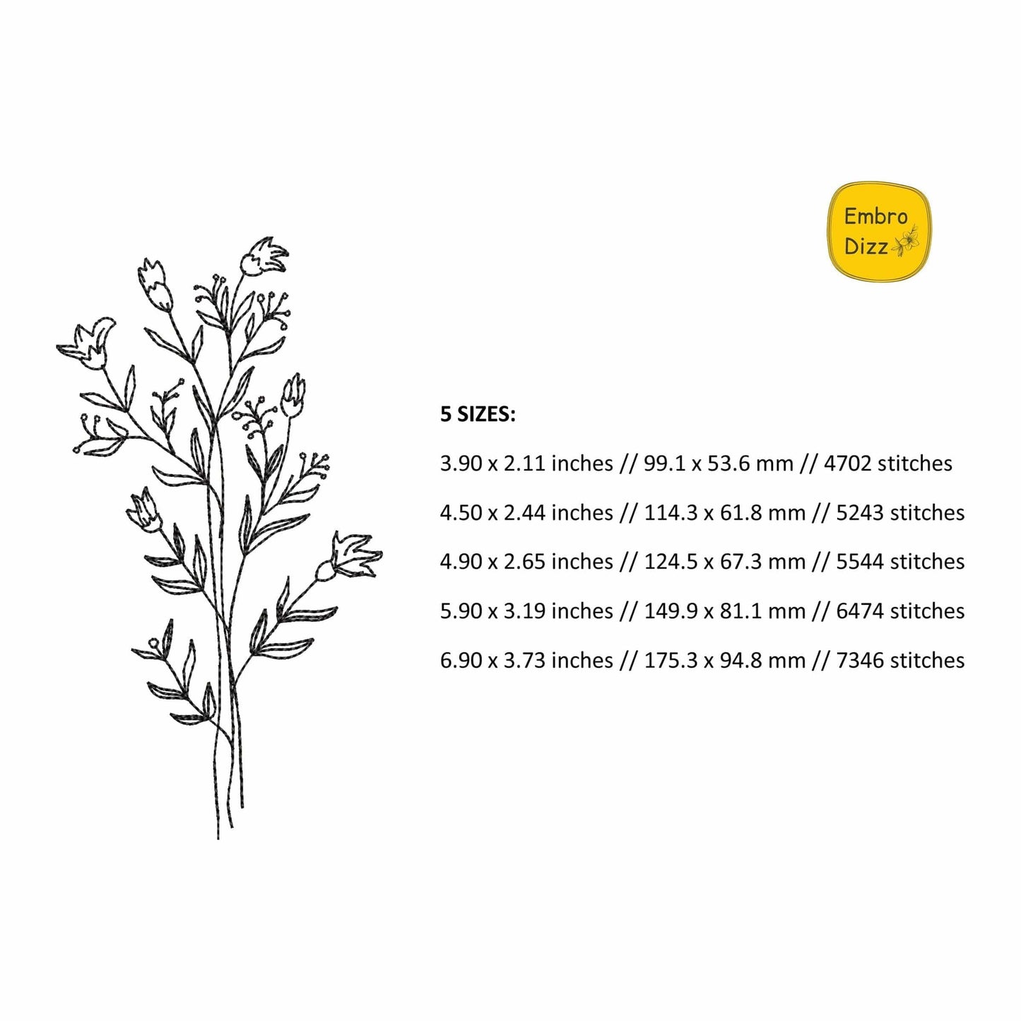 Wild flower - Embroidery design