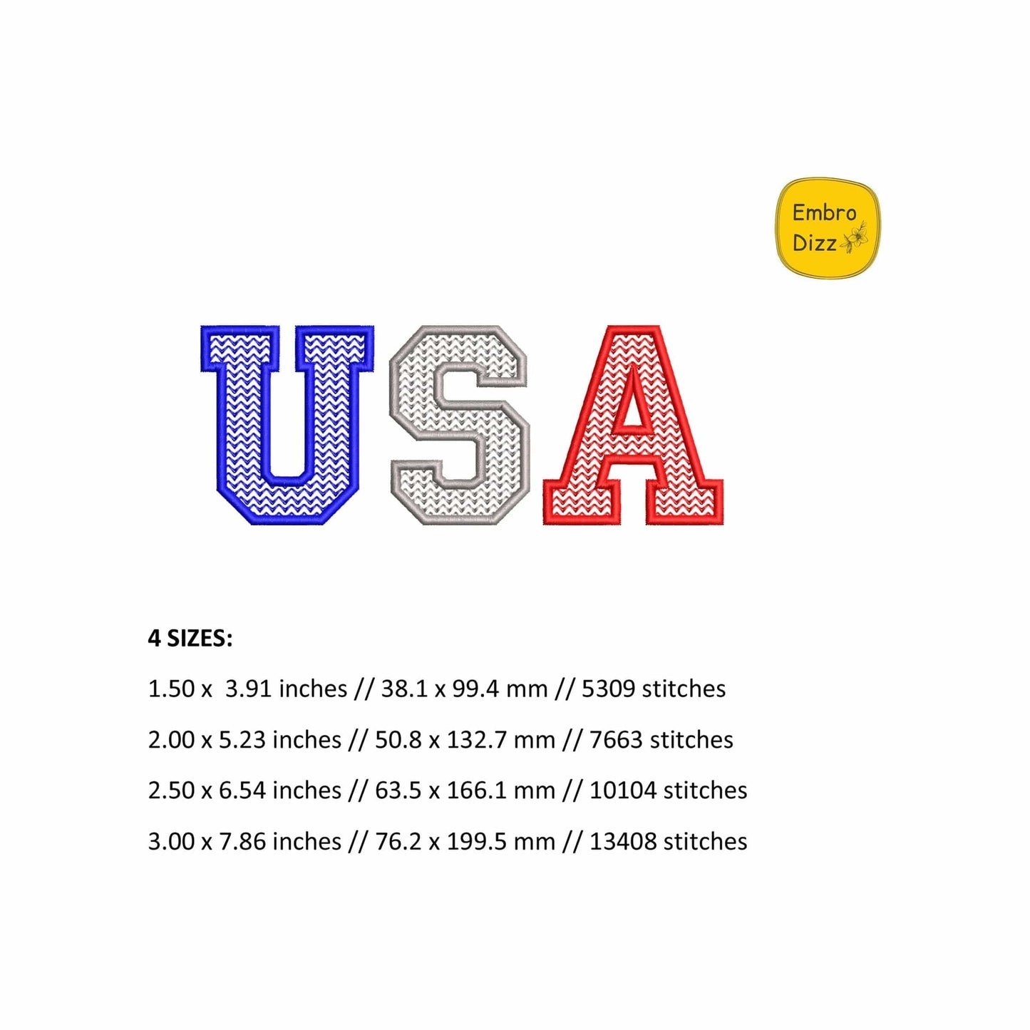 USA - Embroidery design
