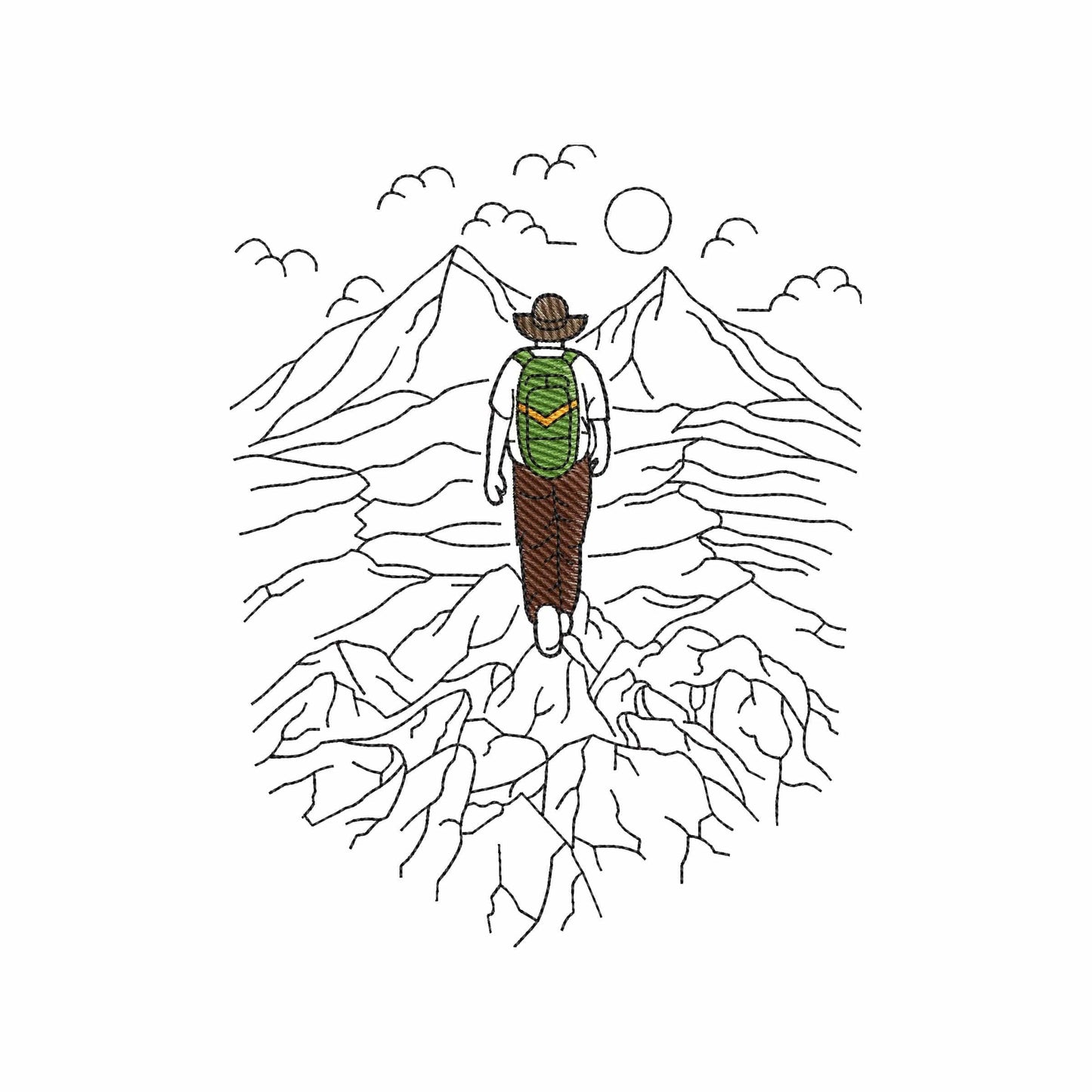 Mountain Adventure - Embroidery design