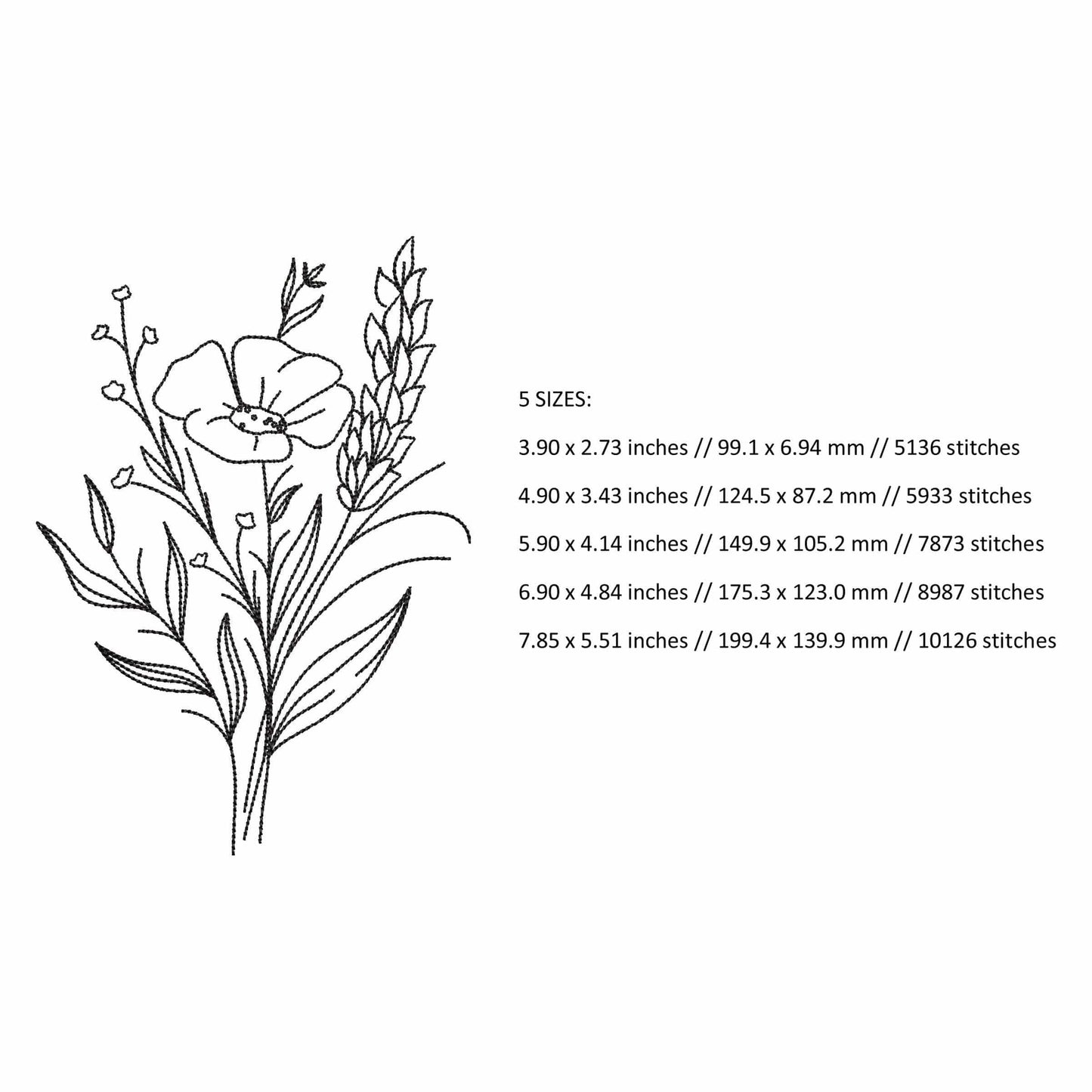 Wildflower - Embroidery design