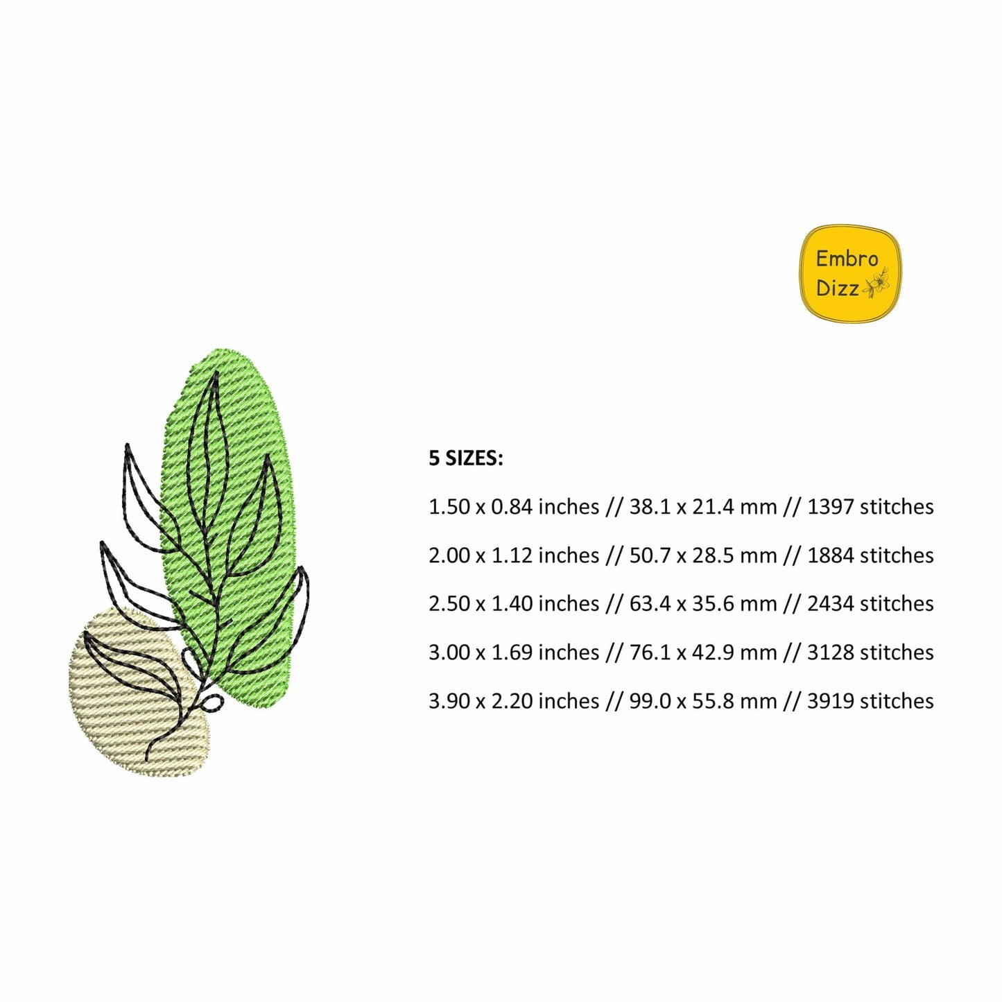 Floral mini - Embroidery design