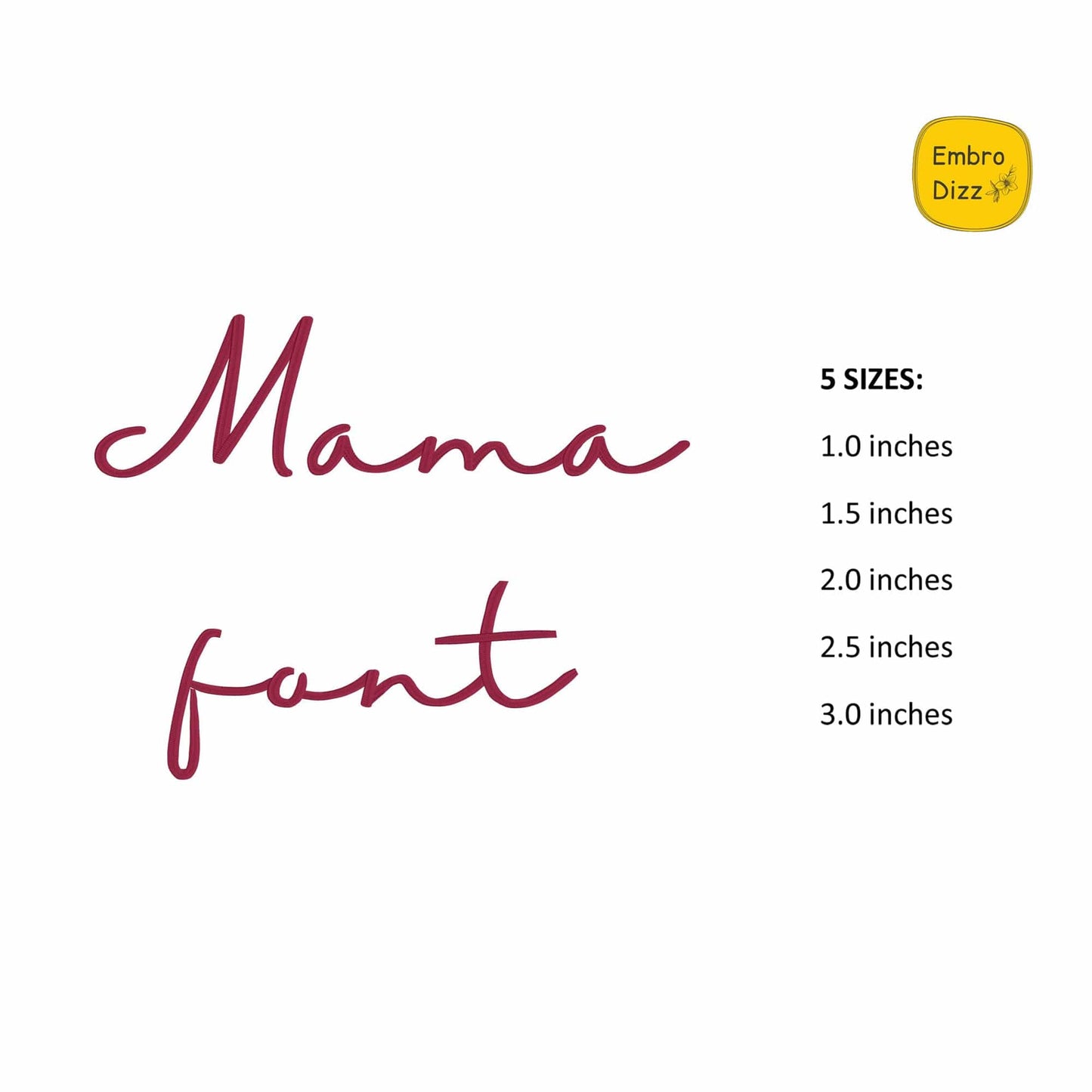 Mama - Embroidery font