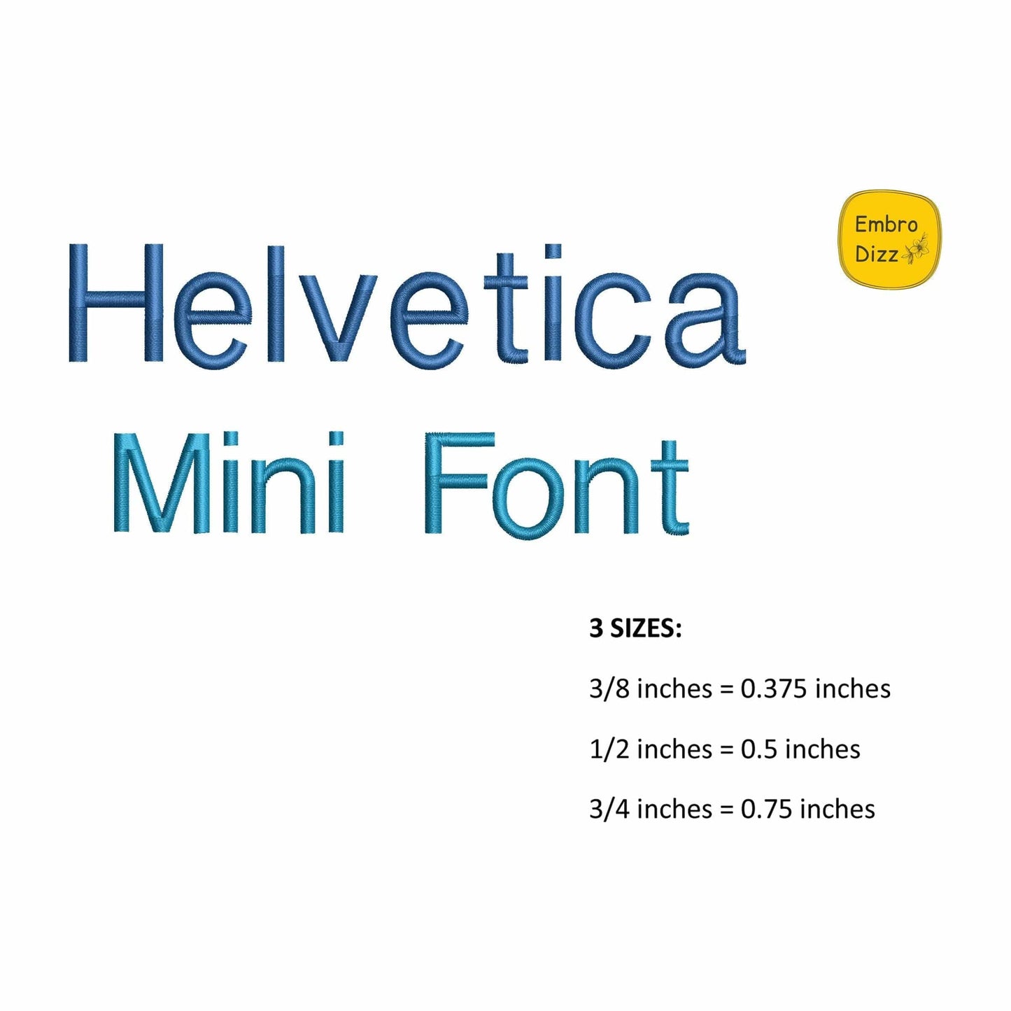 Helvetica - Mini Embroidery font