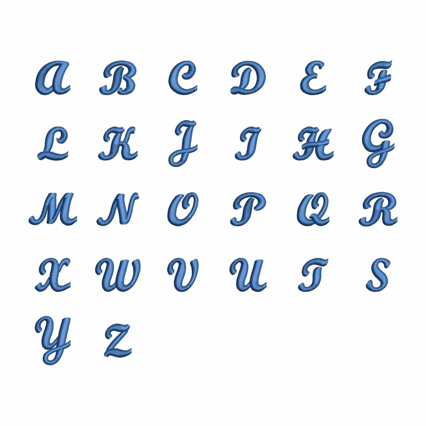 Script - Mini embroidery font
