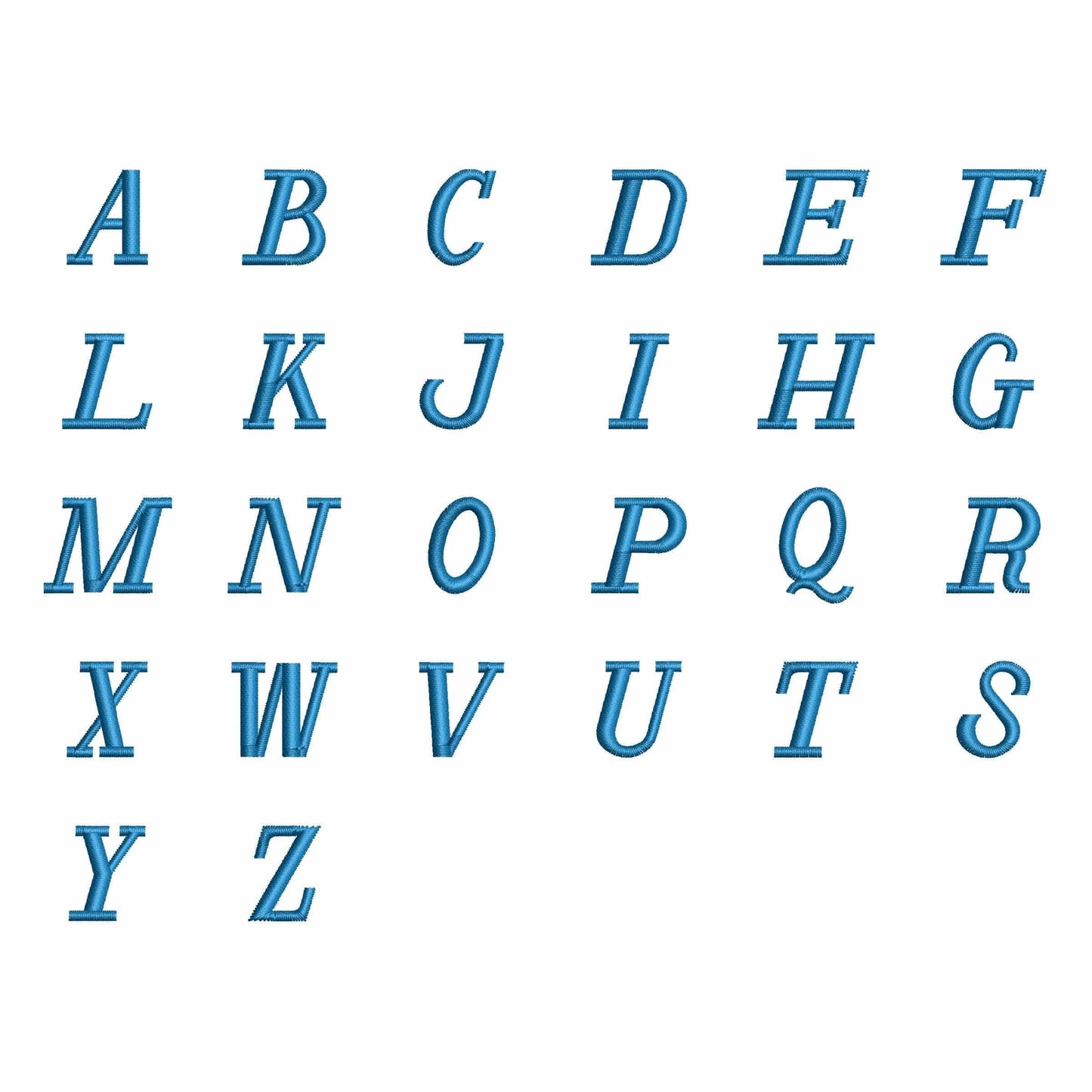 Italian - Mini embroidery font