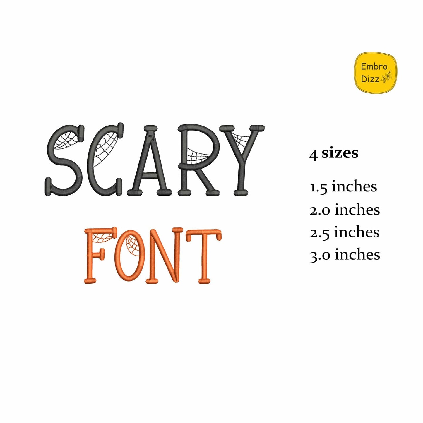 Scary - Halloween embroidery font