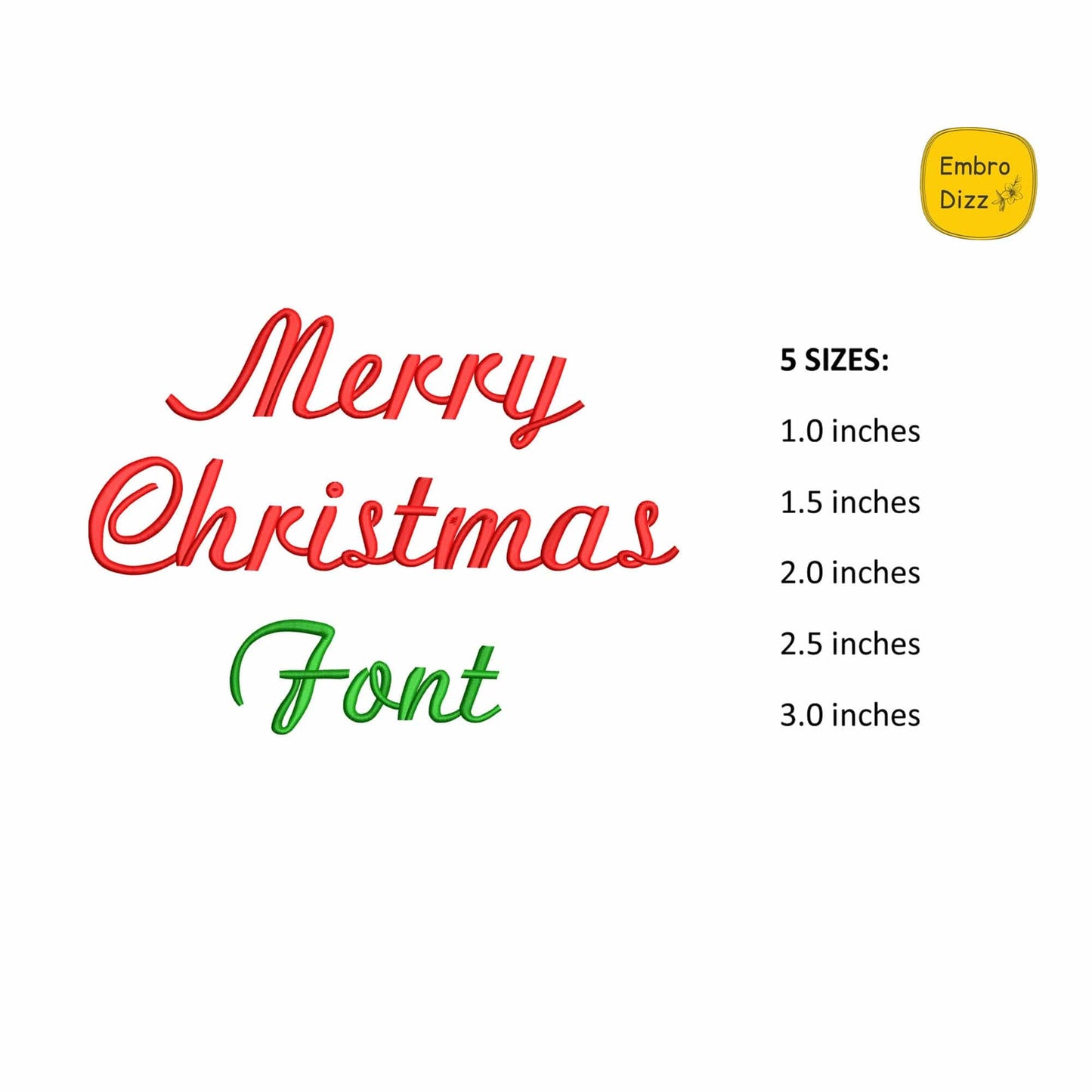 Merry Christmas - Embroidery font