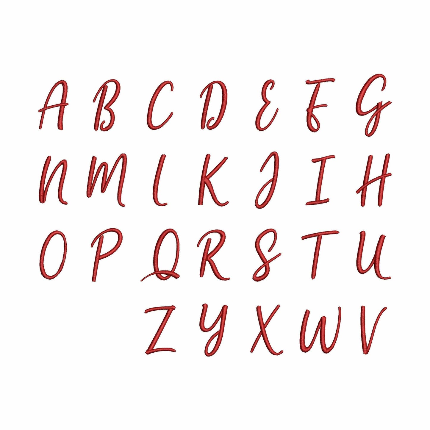 Amelia Large - Embroidery font