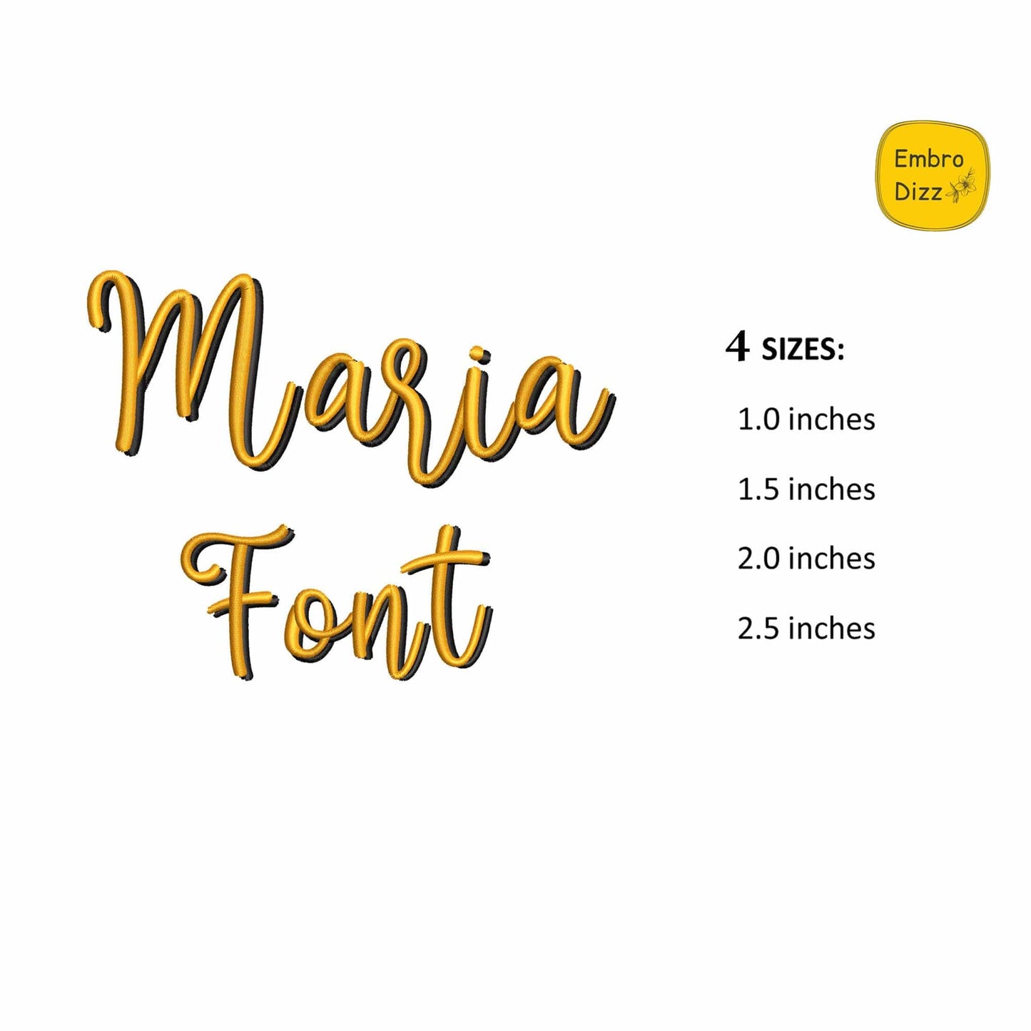 Maria - Layered embroidery font