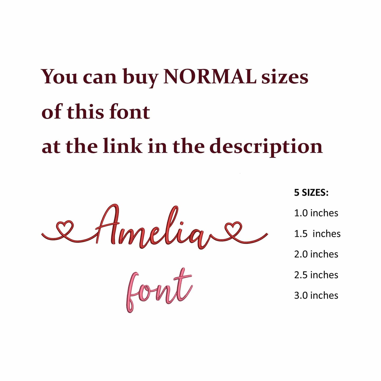 Amelia Large - Embroidery font