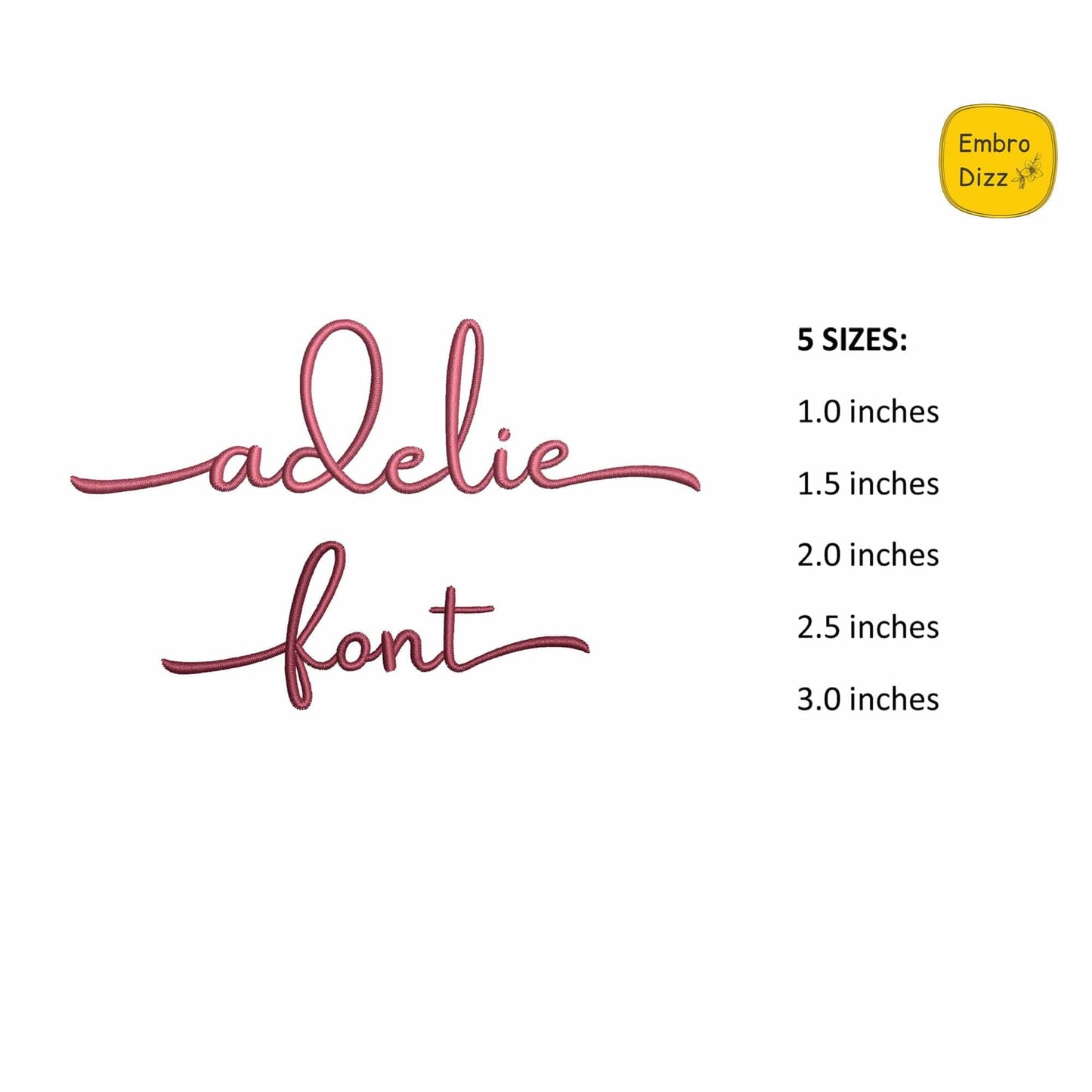 Adelie with tails - Embroidery font