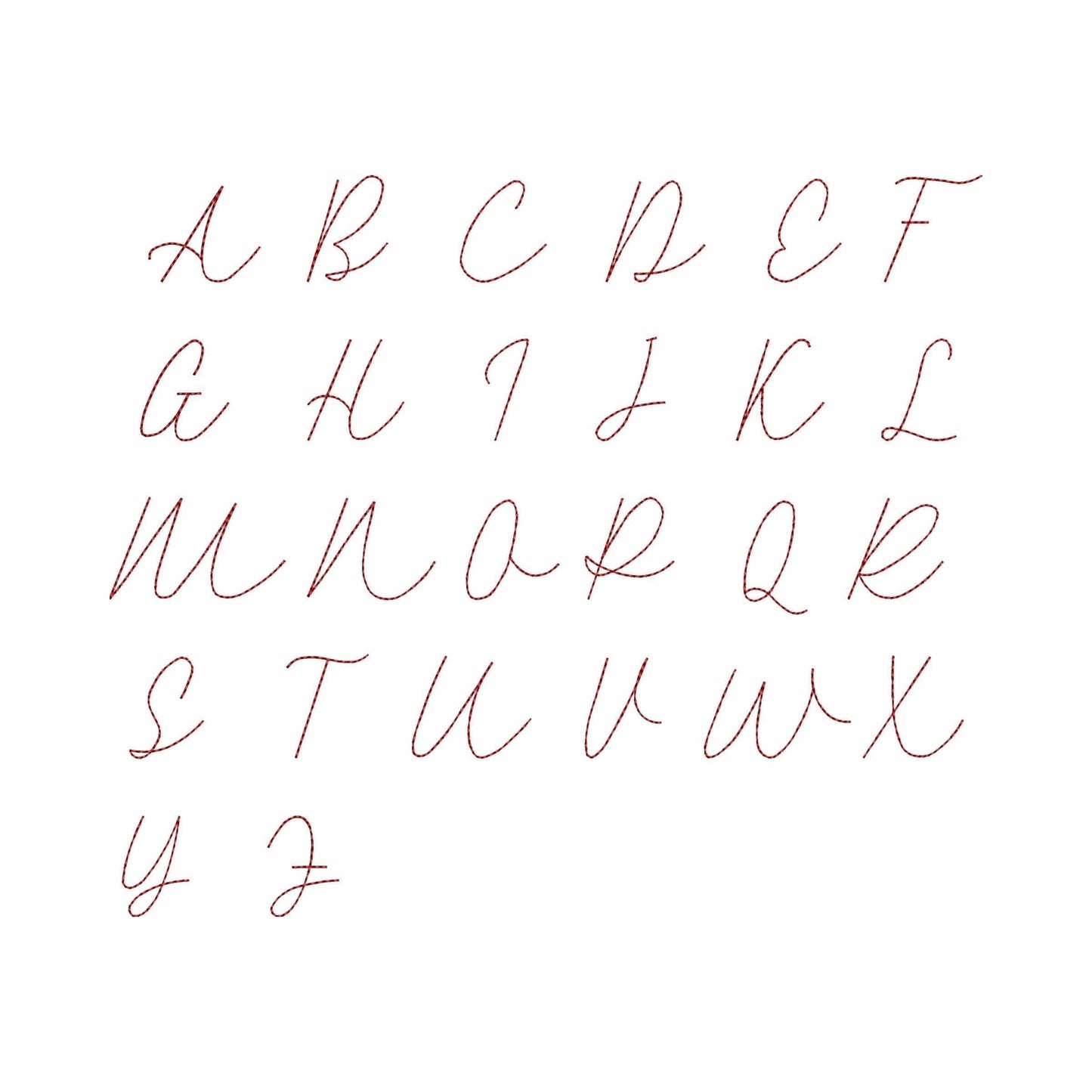 Marlena - Bean stitch Embroidery font