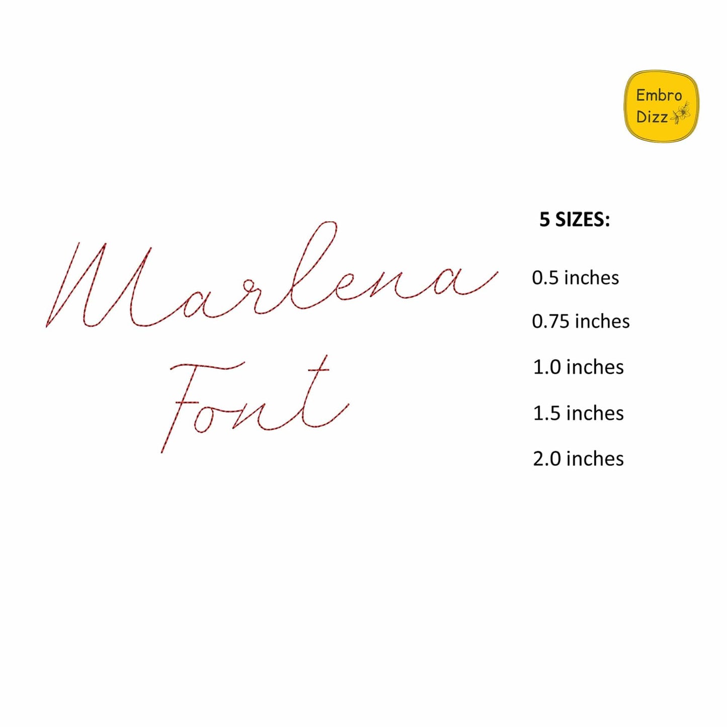 Marlena - Bean stitch Embroidery font