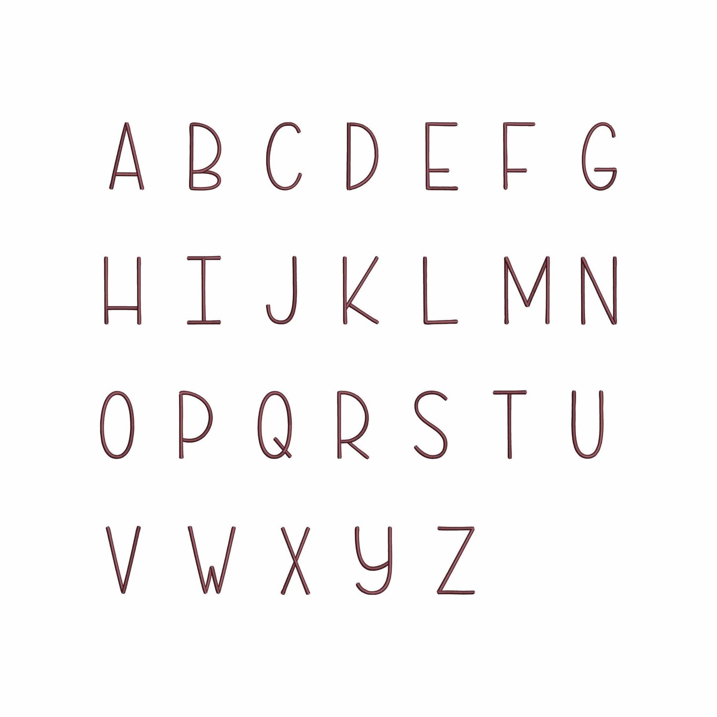 Farmhouse - Mini embroidery font