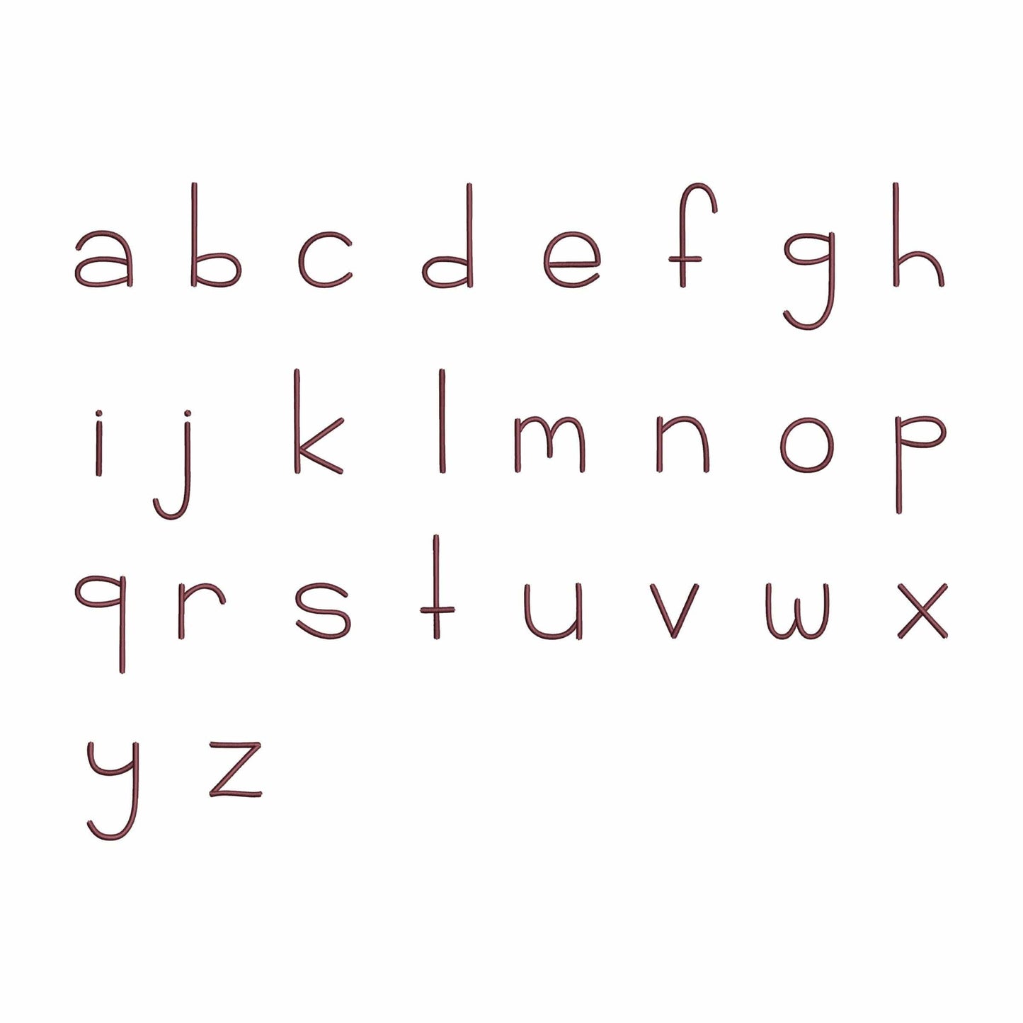 Farmhouse - Mini embroidery font