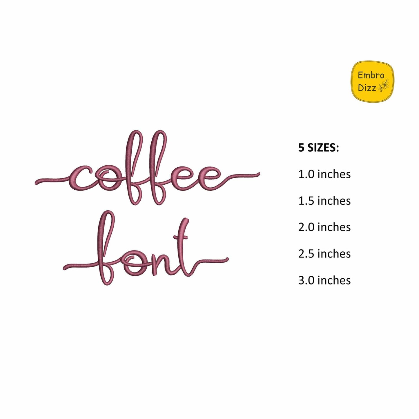 Coffee with tails - Embroidery font