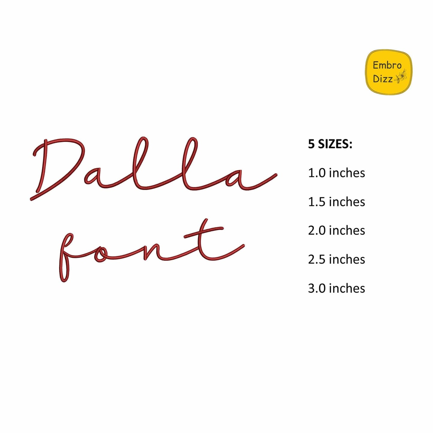 Dalla - Embroidery font