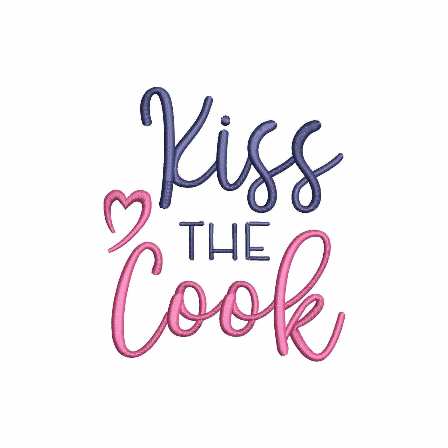 Kiss the cook - Embroidery design