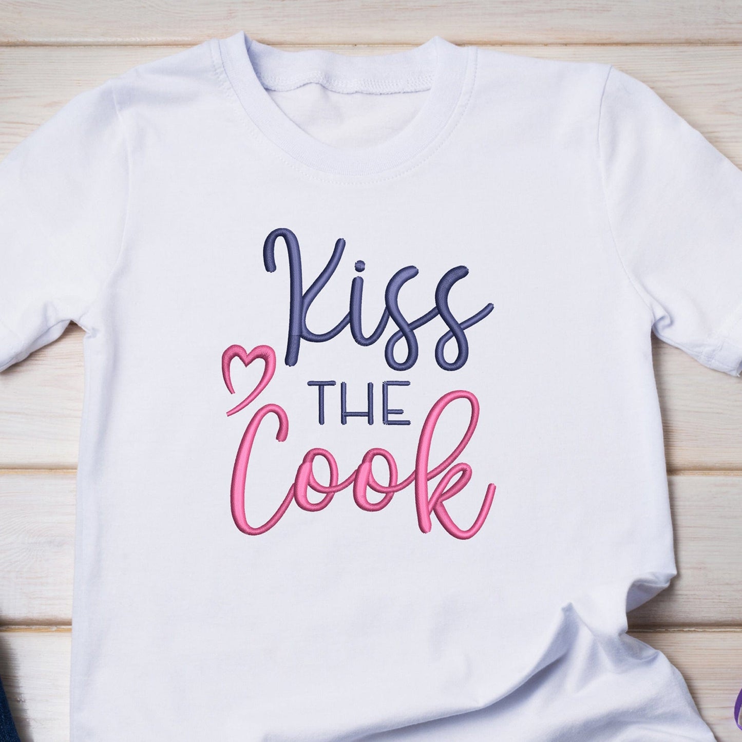 Kiss the cook - Embroidery design