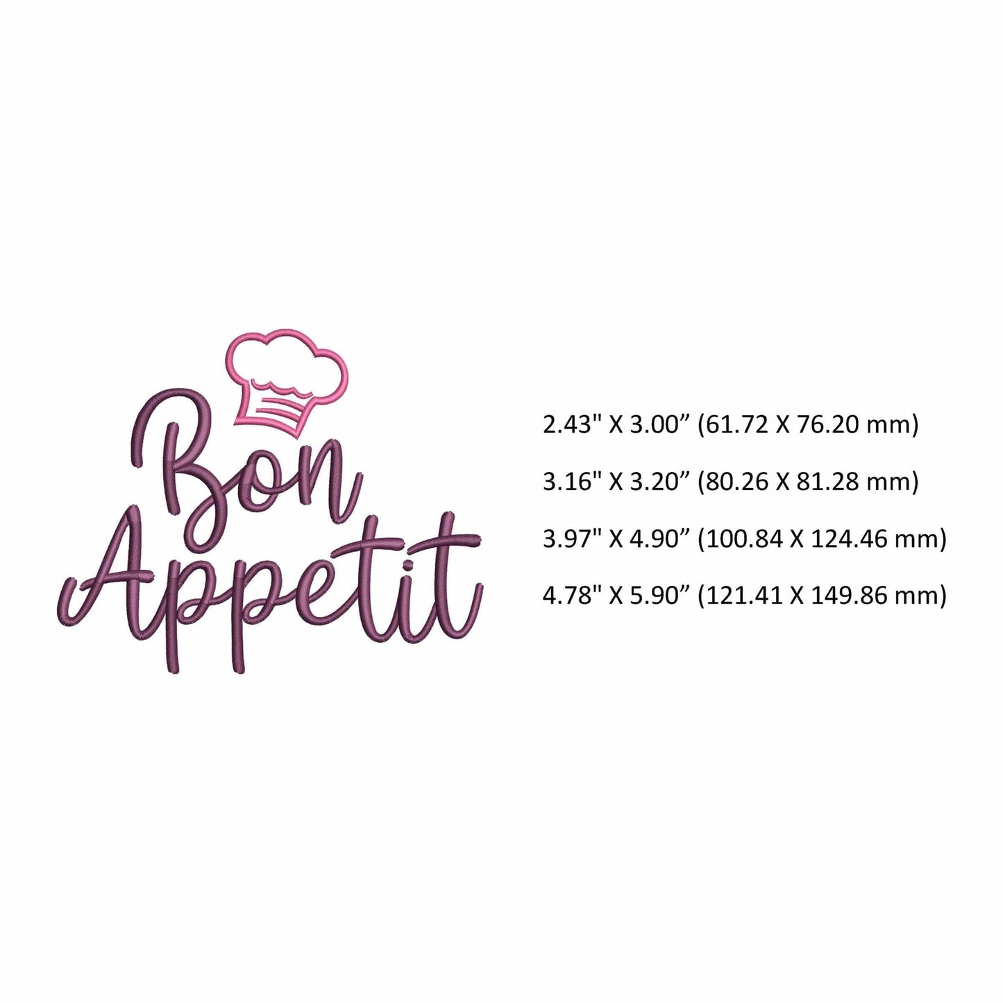 Bon Appetit - Embroidery design