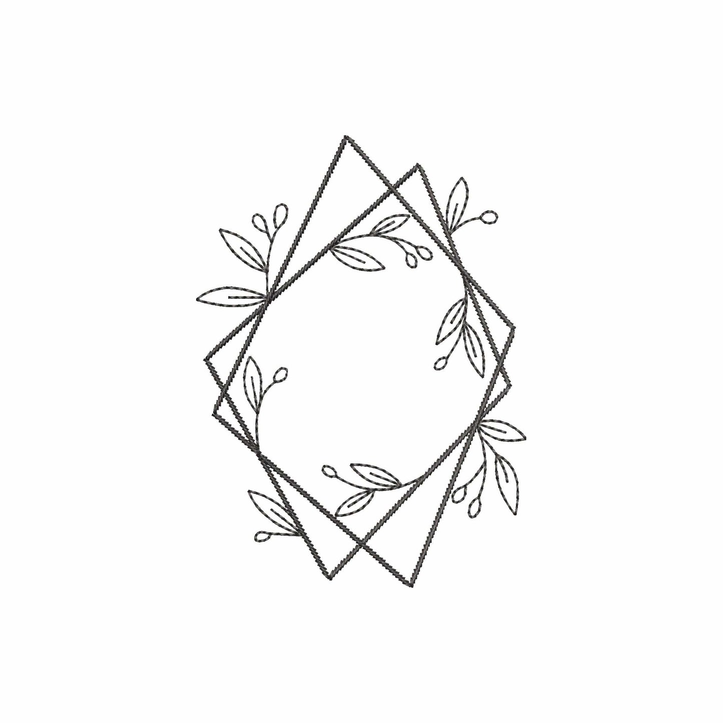 Floral frame - Embroidery design