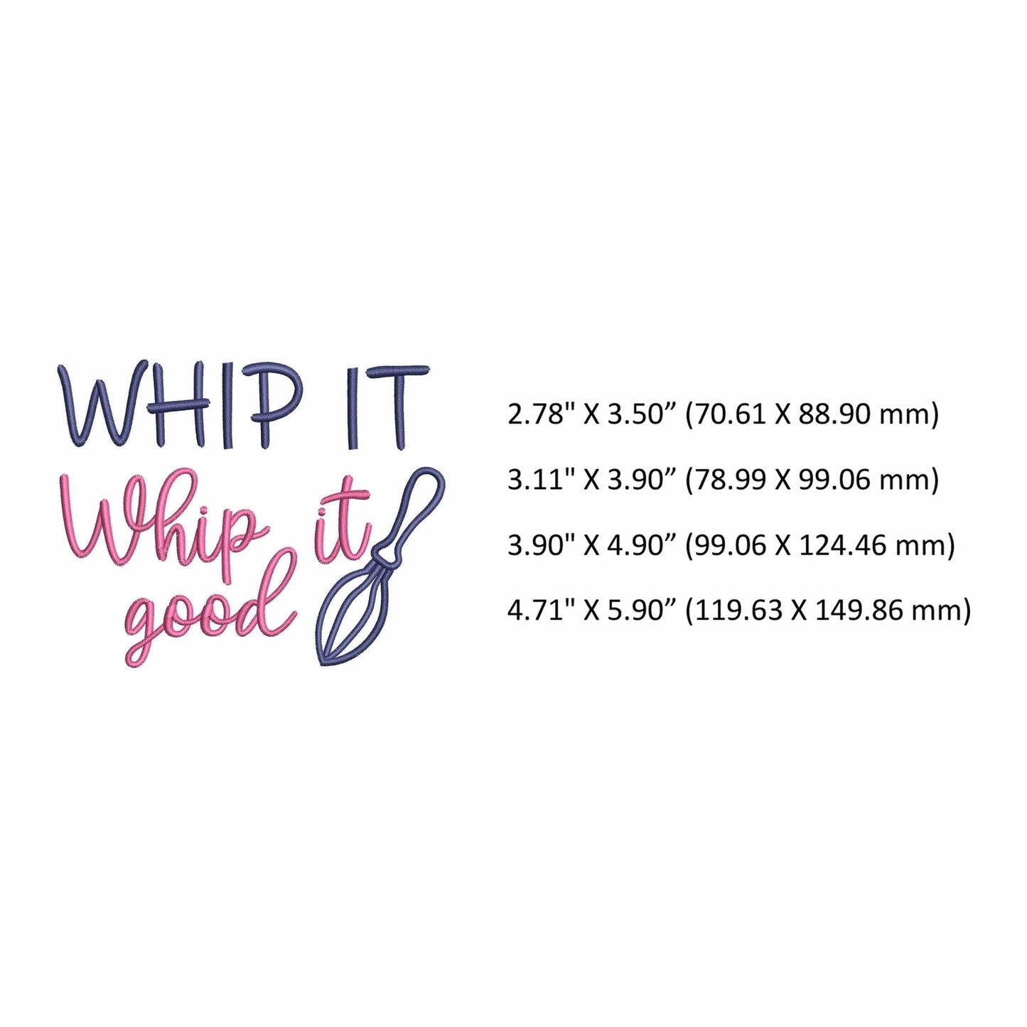 Whip it good - Embroidery design
