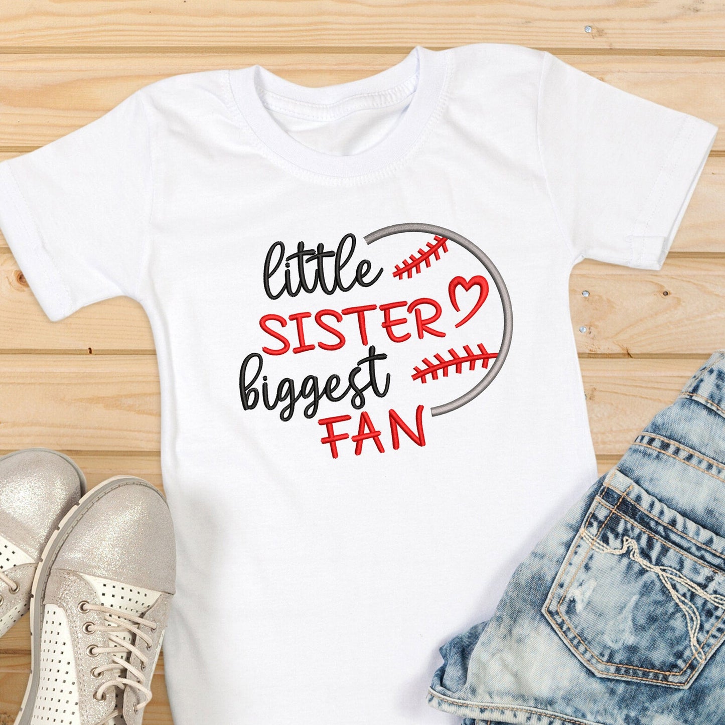 Baseball sister - Embroidery design