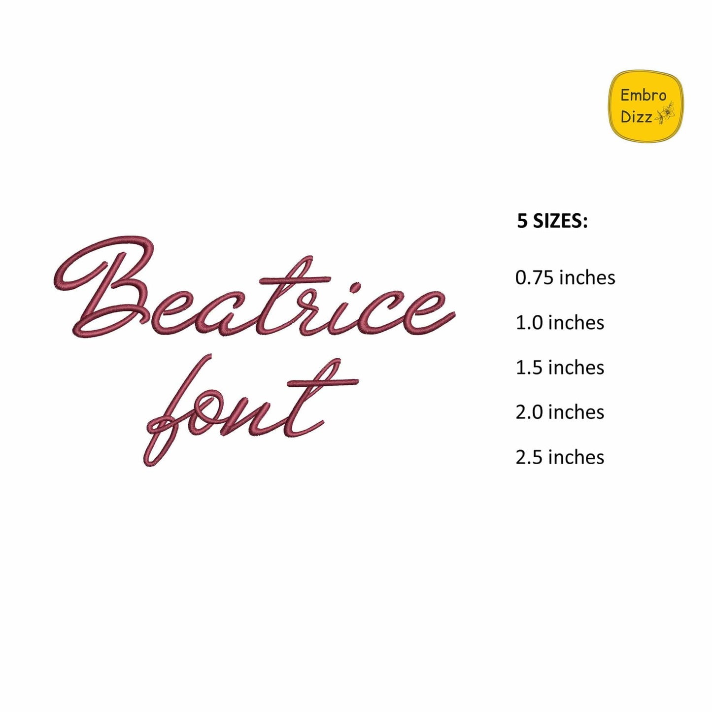 Beatrice - Embroidery font