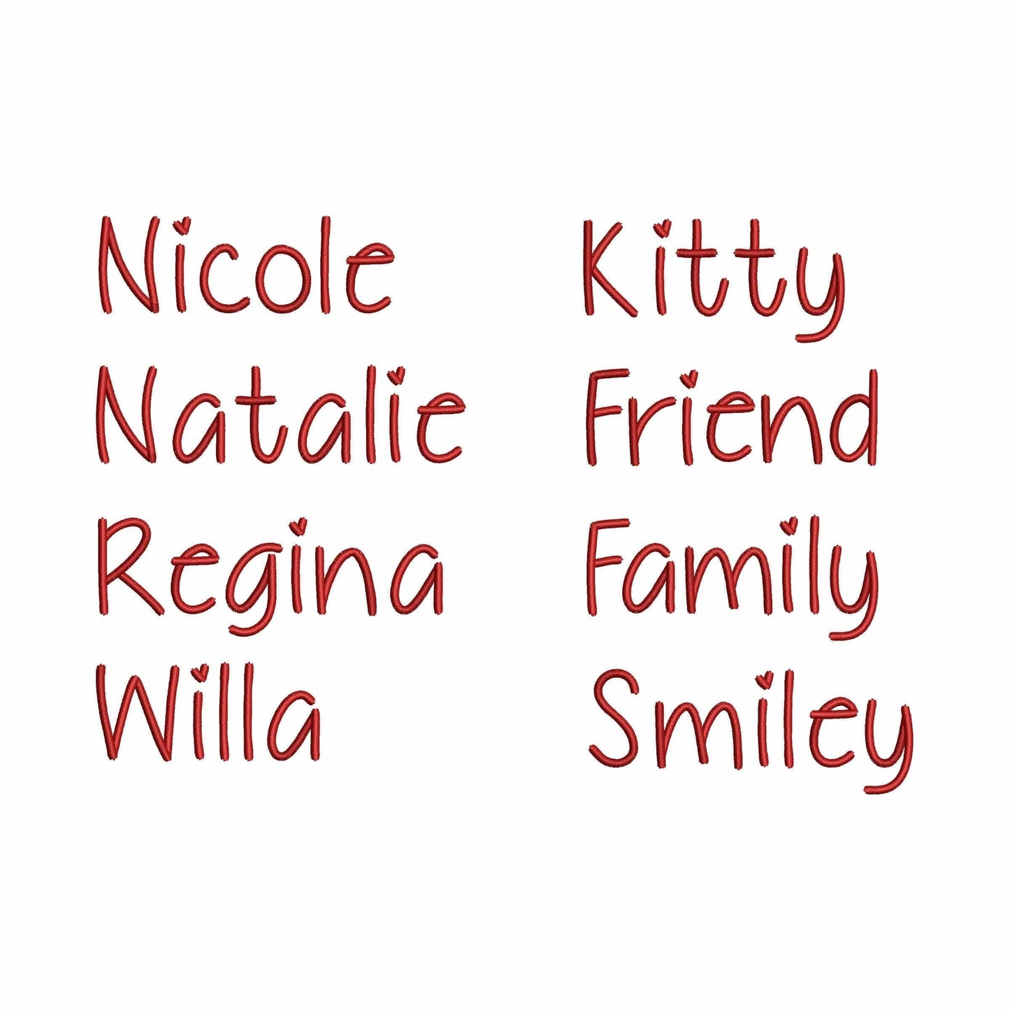 Smiley - Cute embroidery font