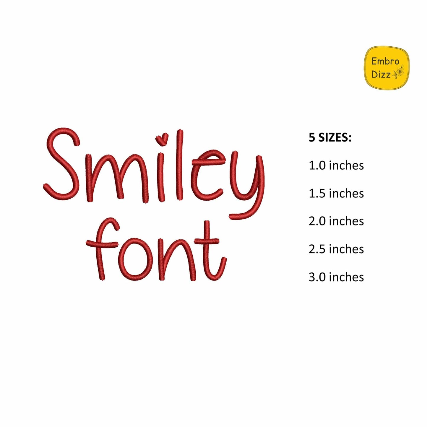 Smiley - Cute embroidery font