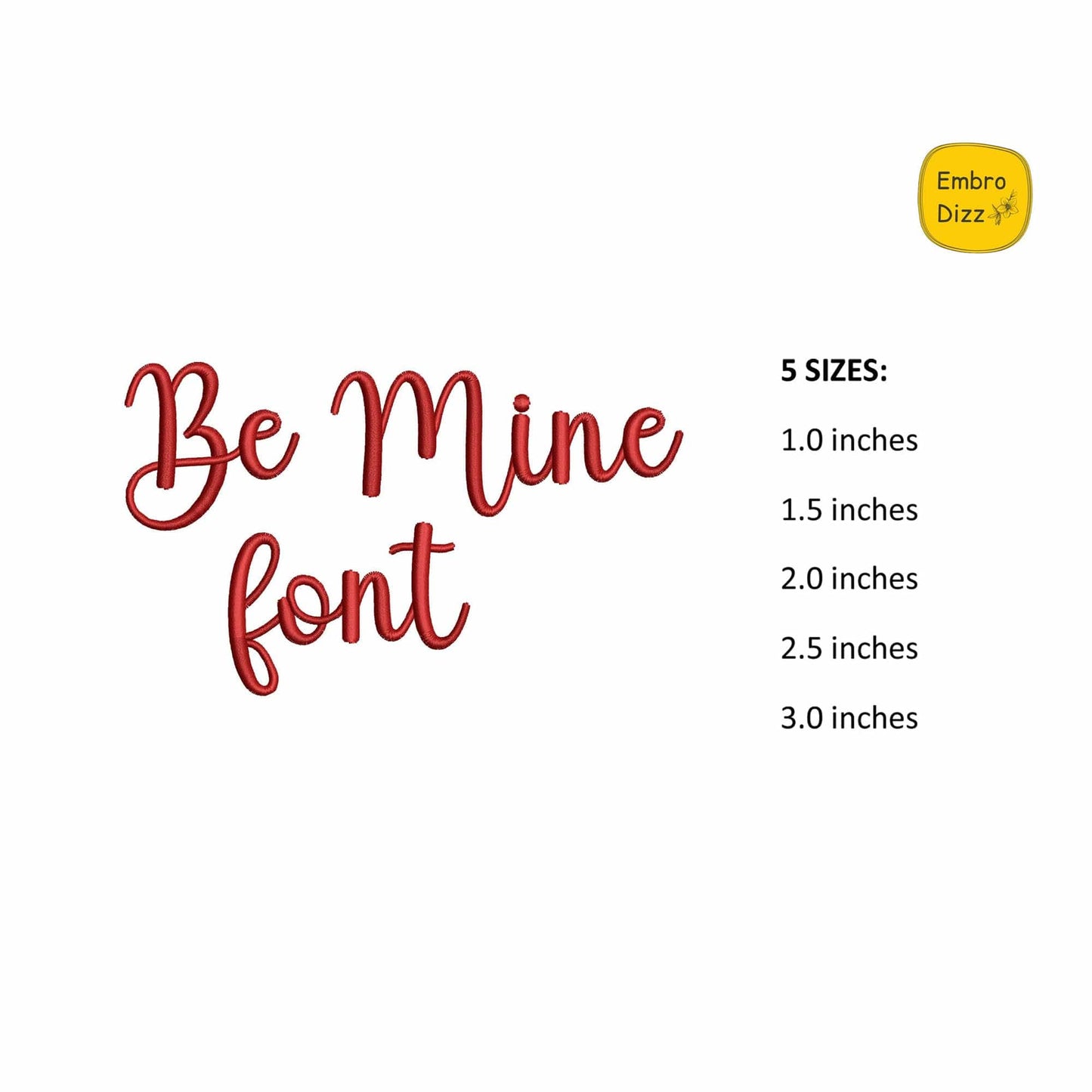 Be mine - Embroidery font