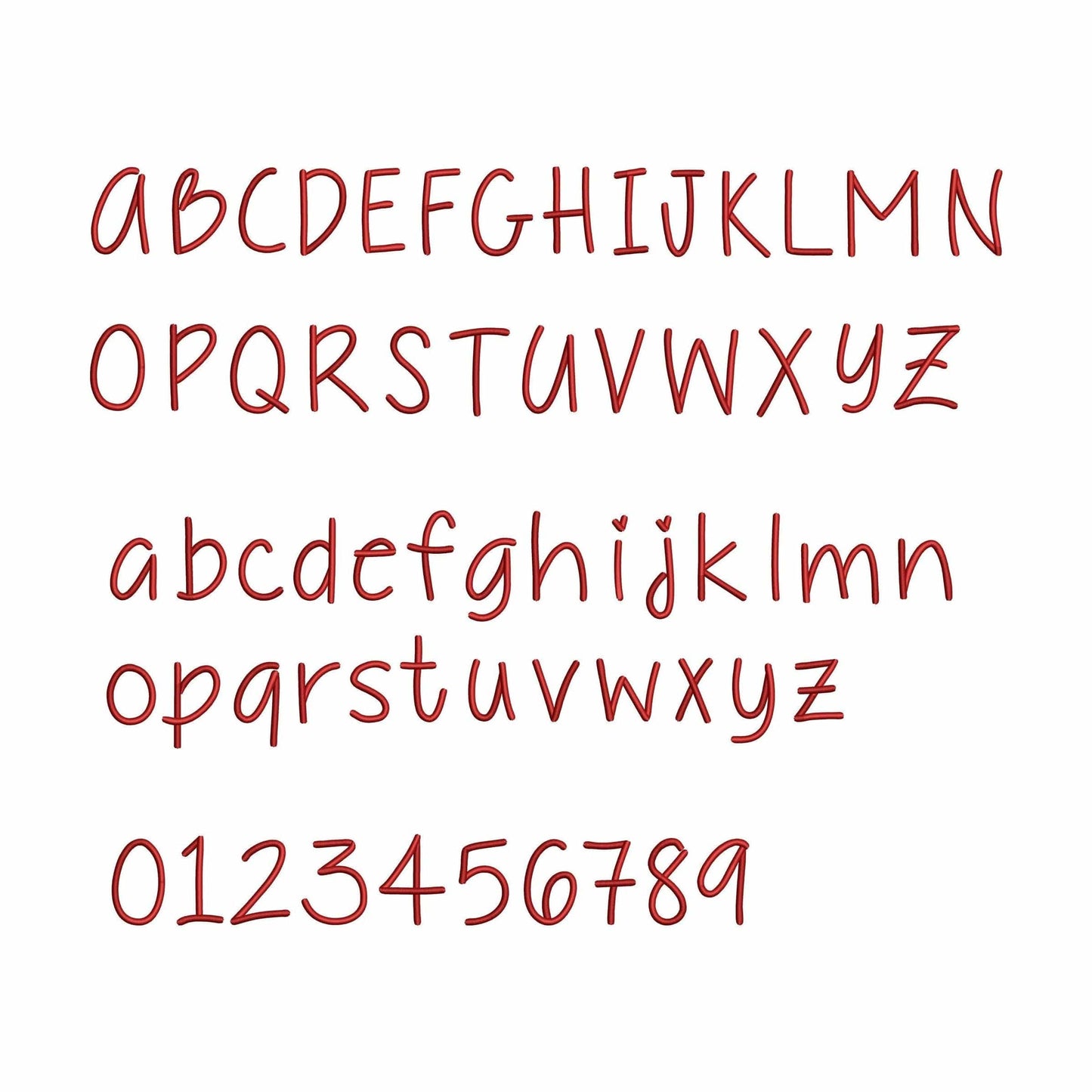 Smiley - Cute embroidery font