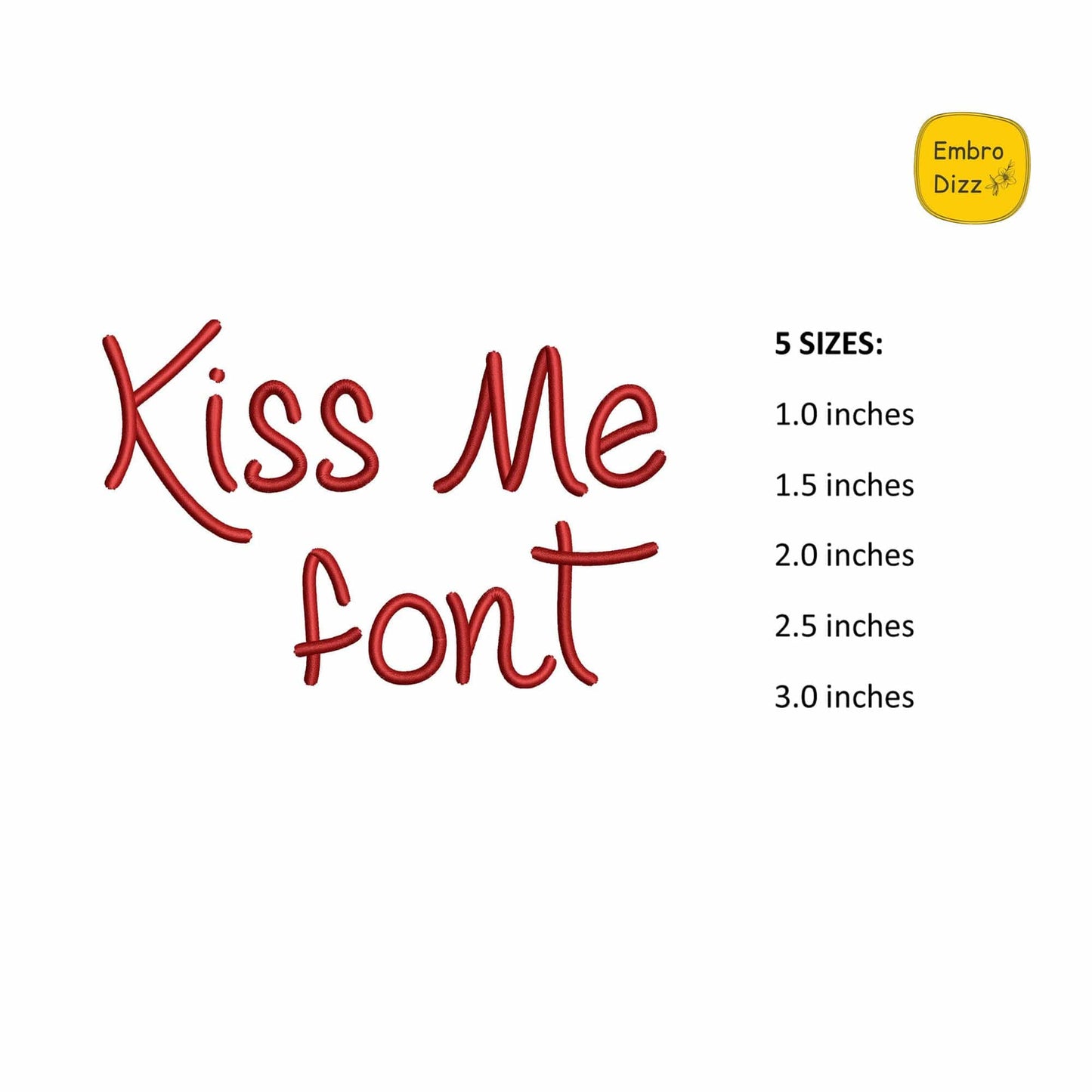 Kiss Me - Embroidery font