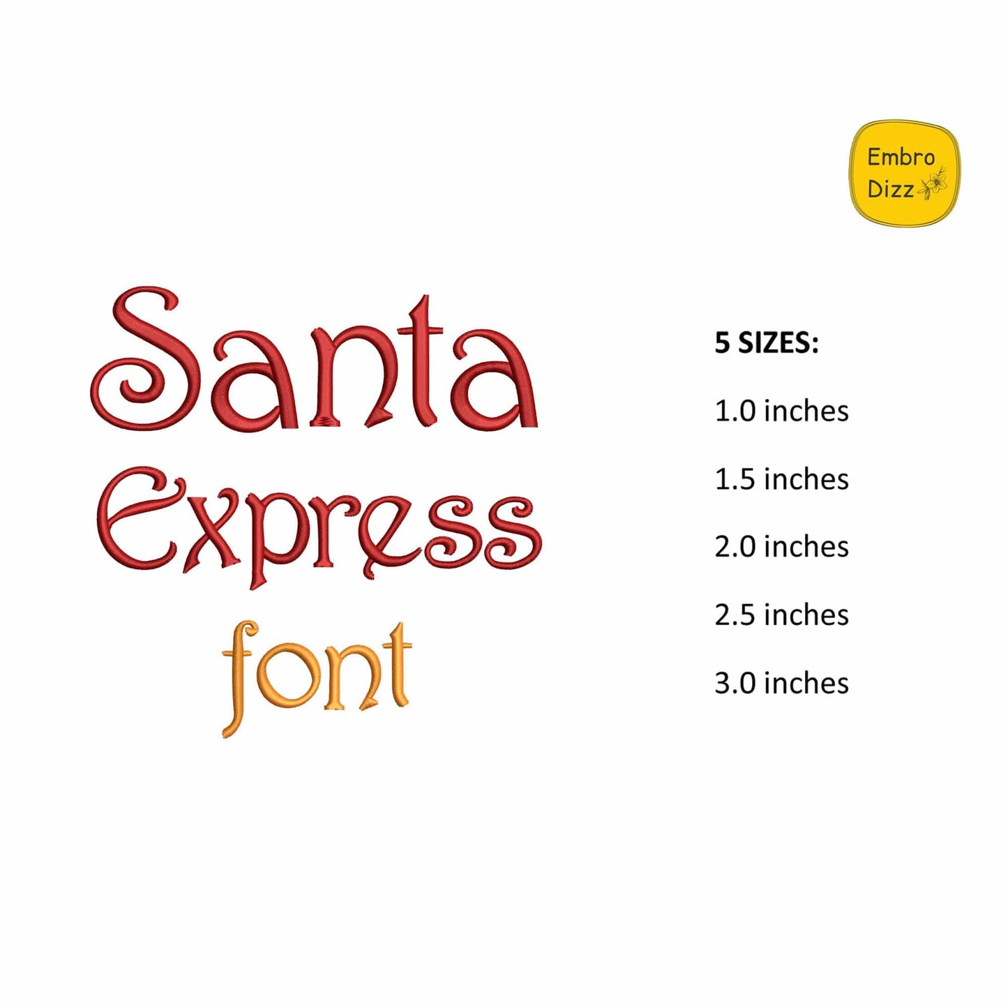 Santa Express - Embroidery font