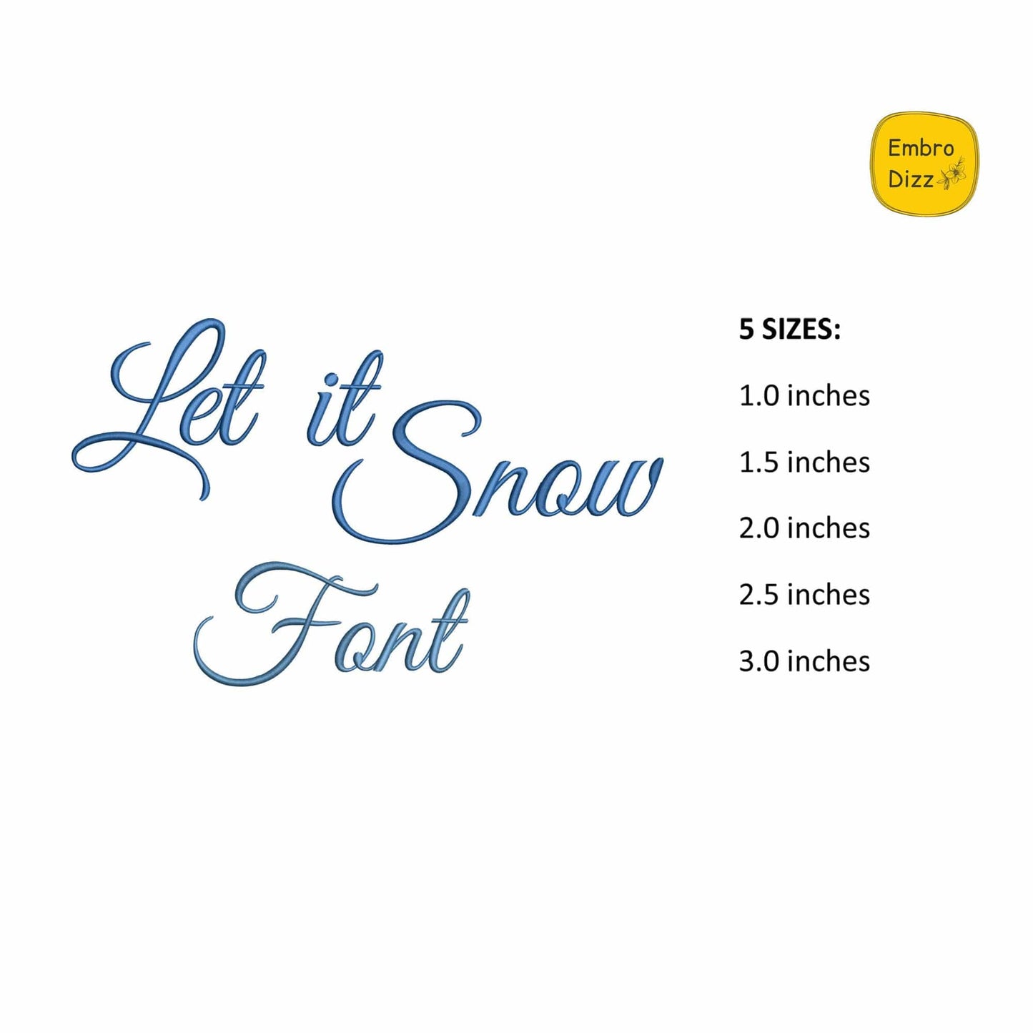 Let it snow - Embroidery font