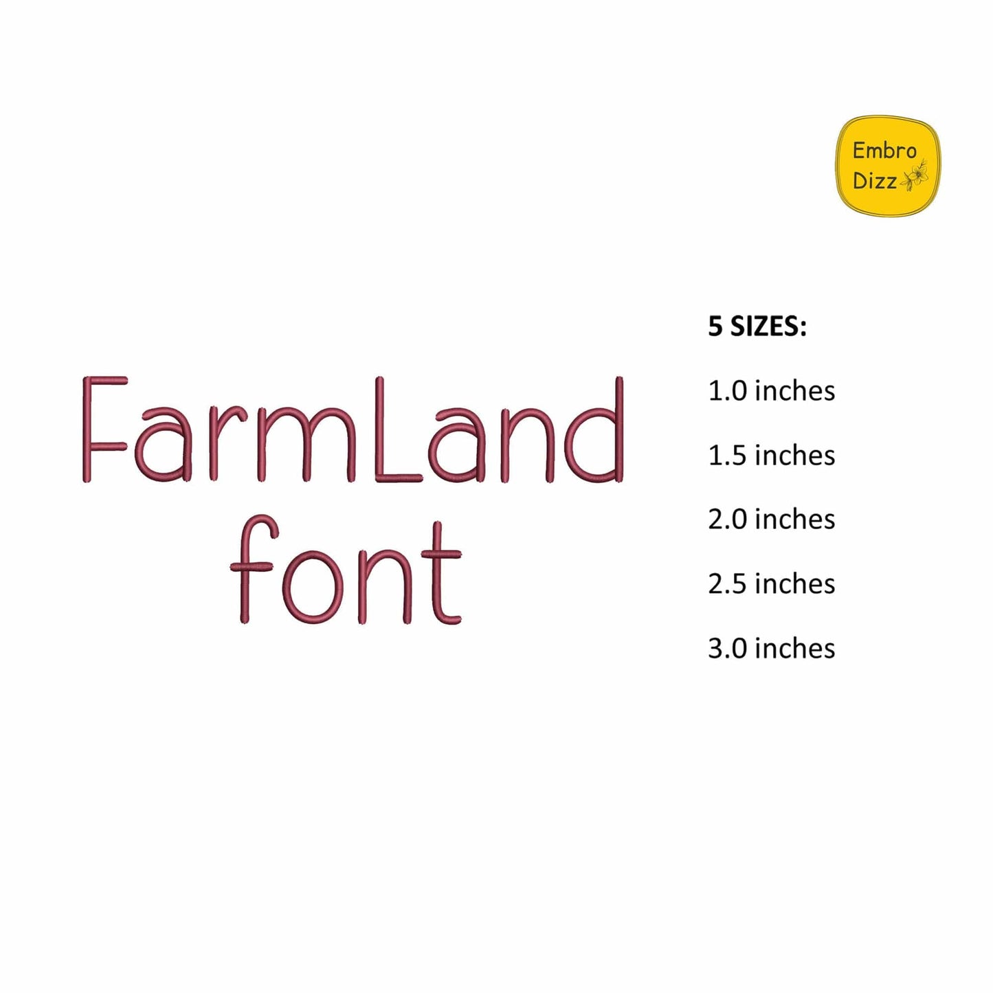 Farmland - Farmhouse embroidery font