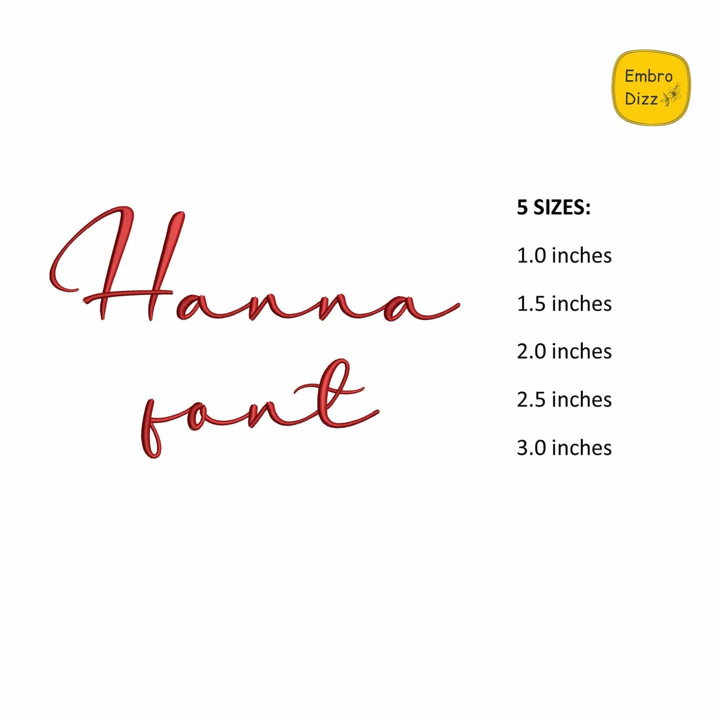 Hanna - Embroidery font
