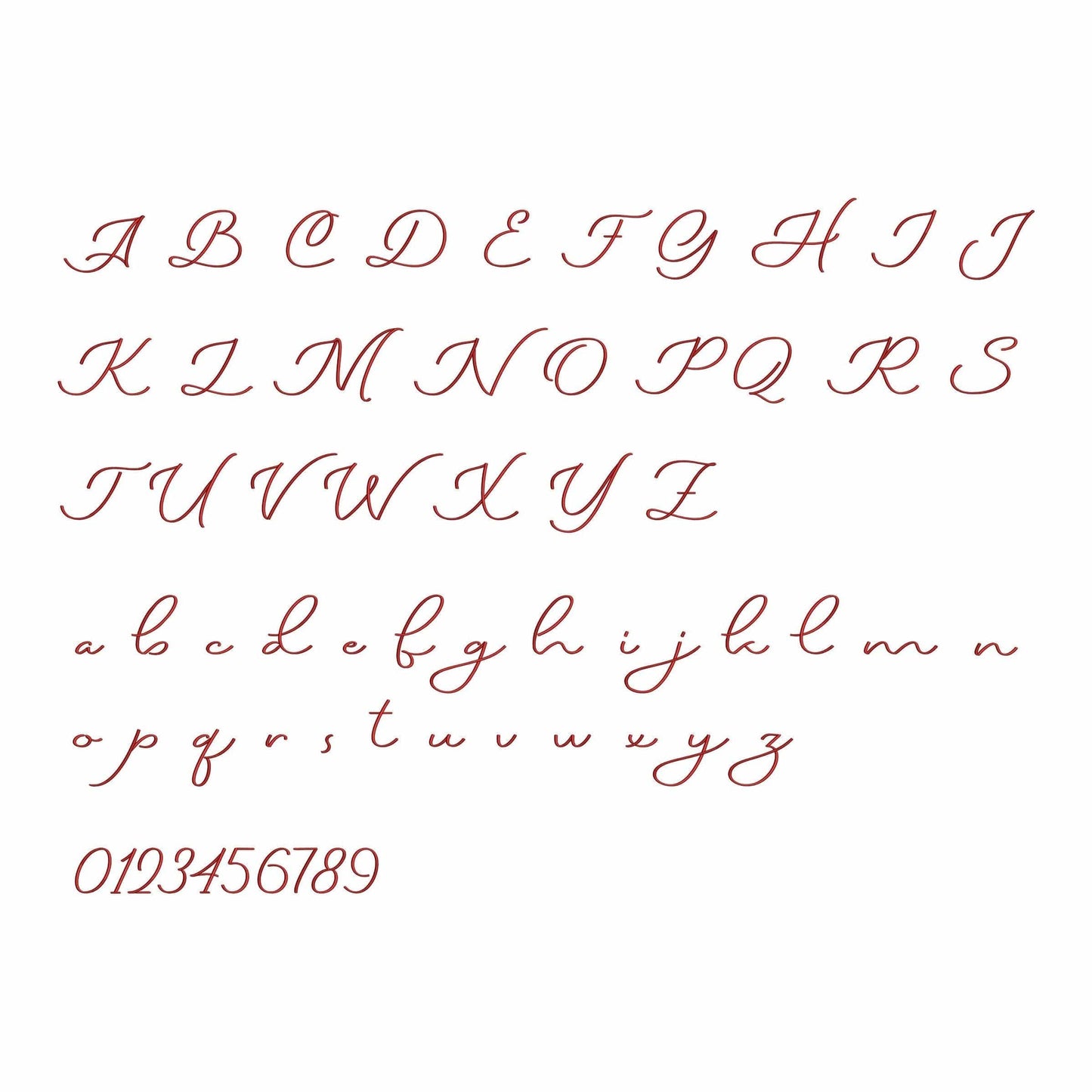 Karen - Embroidery font