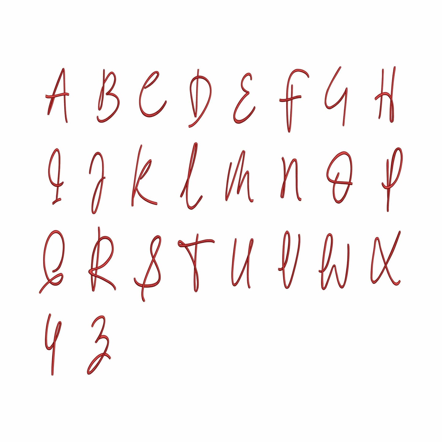 Rebecca - Embroidery font