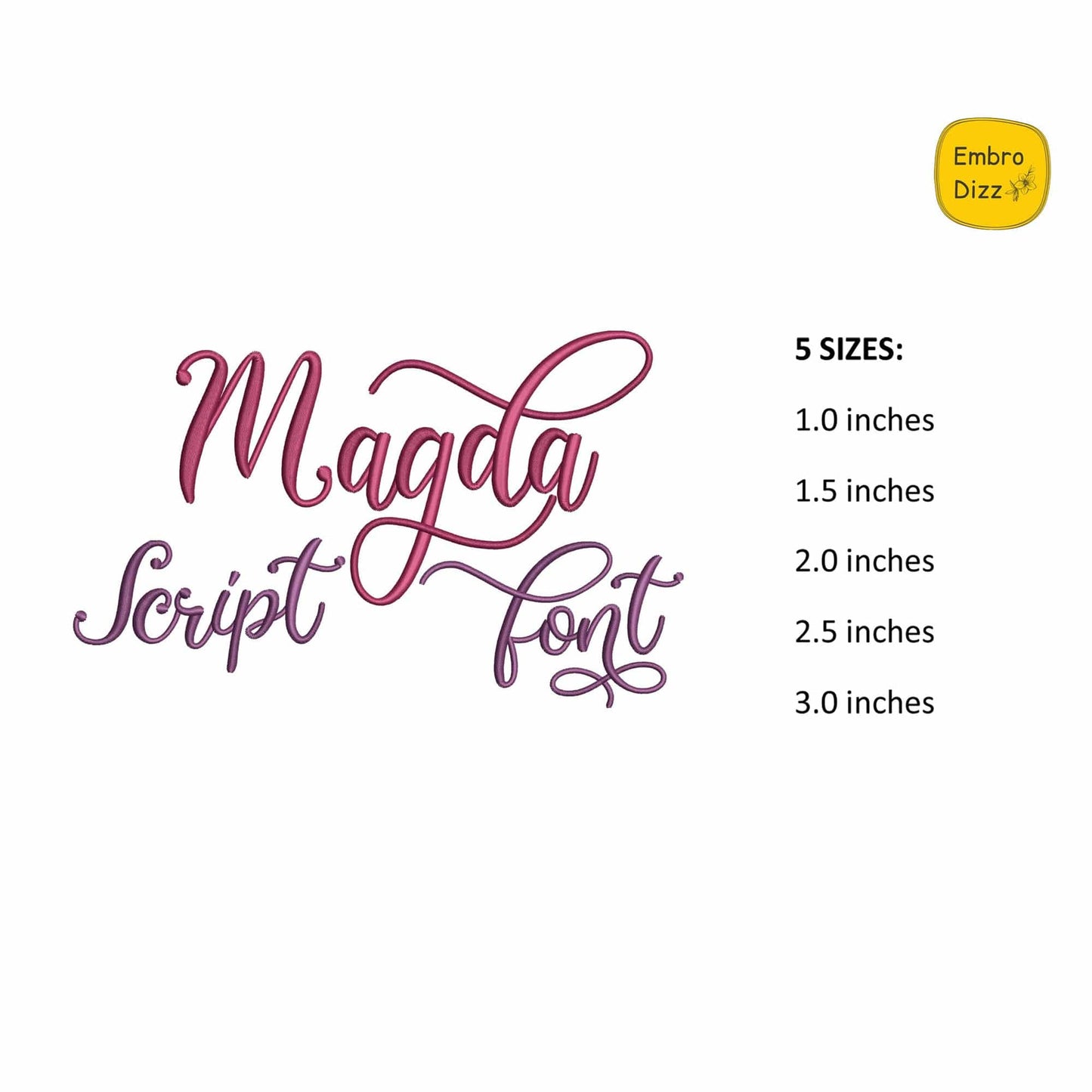 Magda - Embroidery font