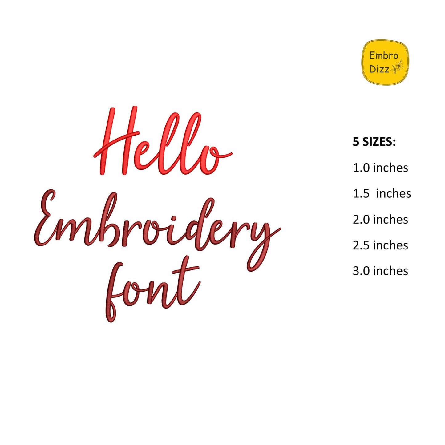 Hello - Embroidery font