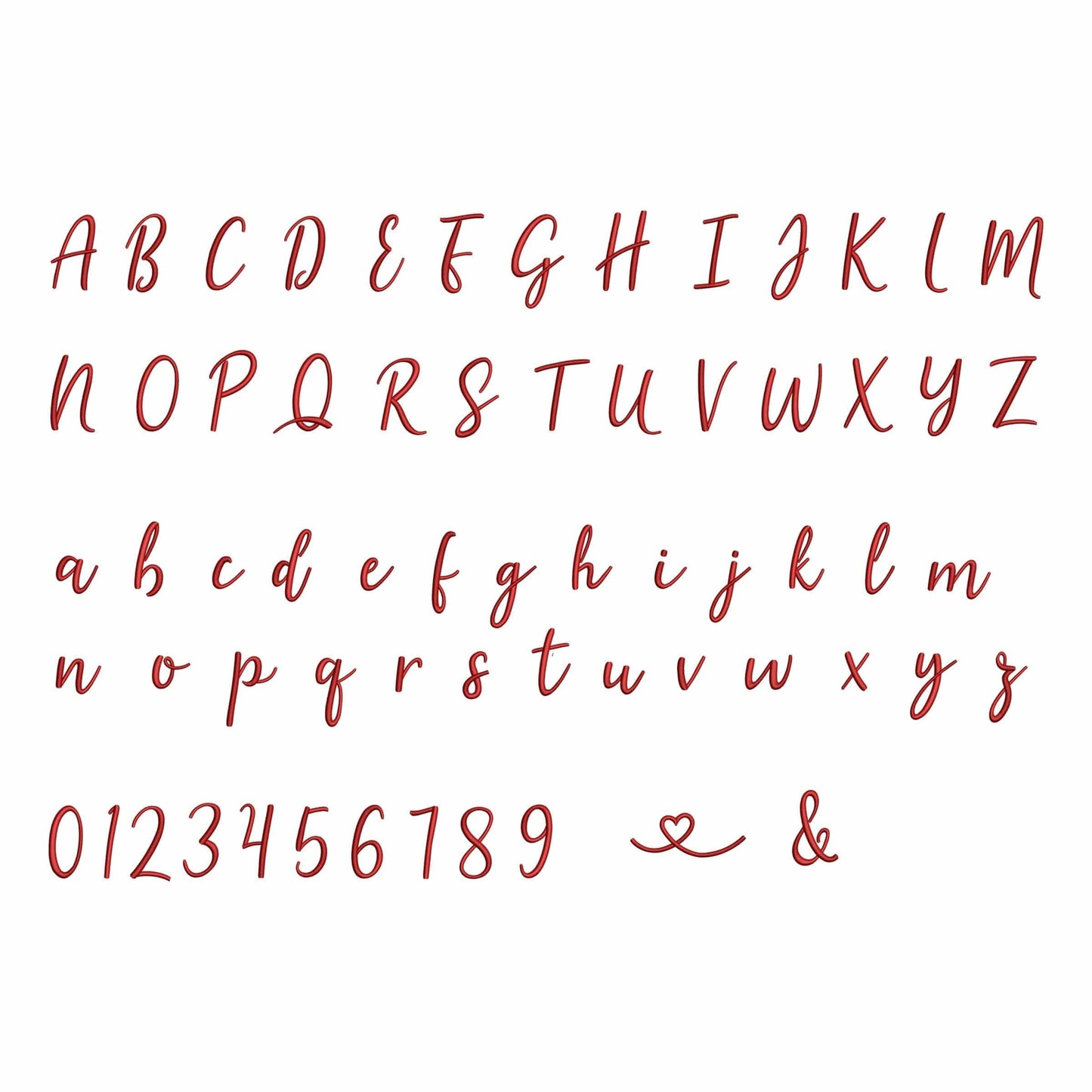 Amelia - Embroidery font